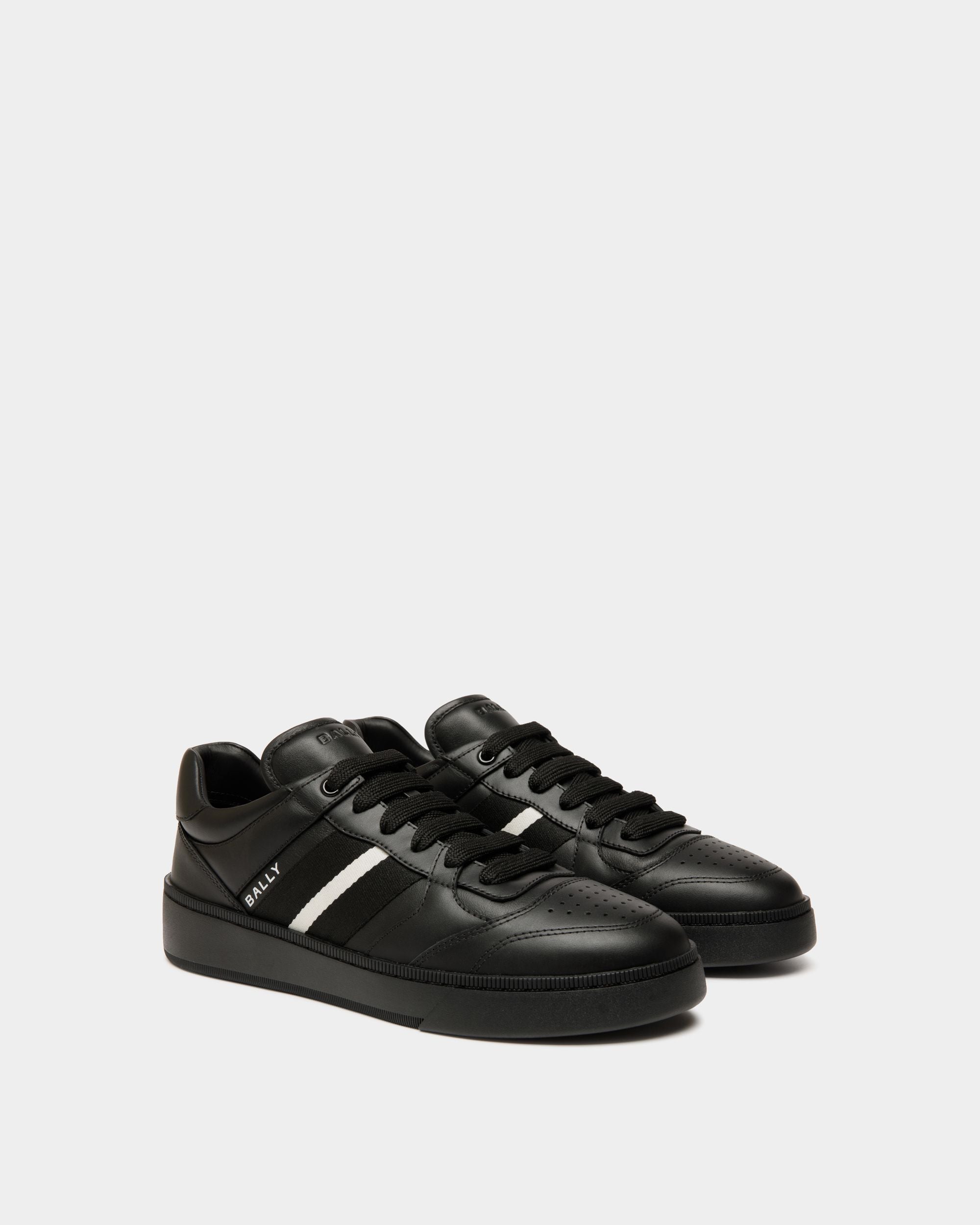 Bally Global - Sneaker Raise En Cuir Noir - Noir