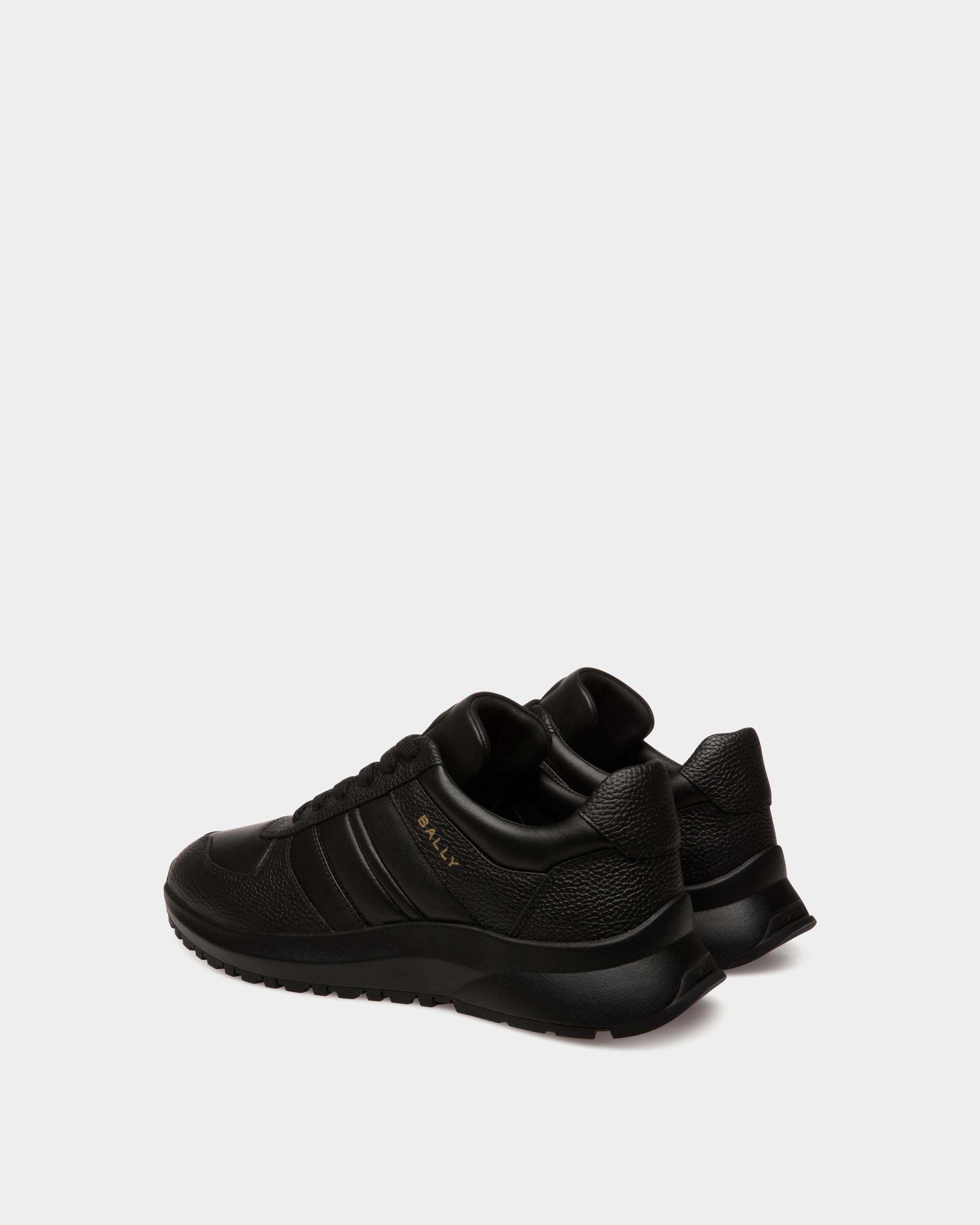 Bally Global - Outline Sneaker in Black Grained Leather - Black