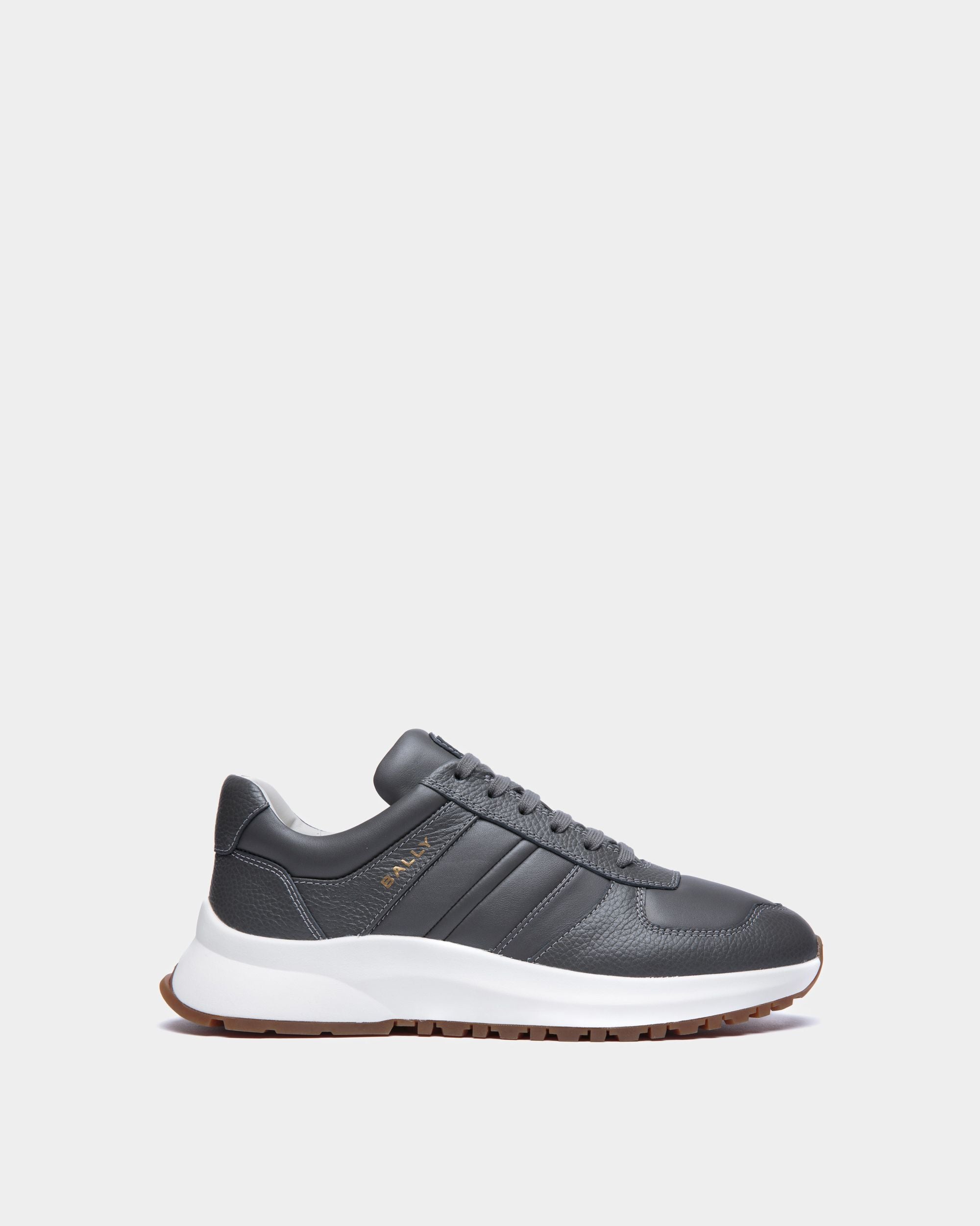 Bally Global - Outline Sneaker In Grey Grained Leather - Grey