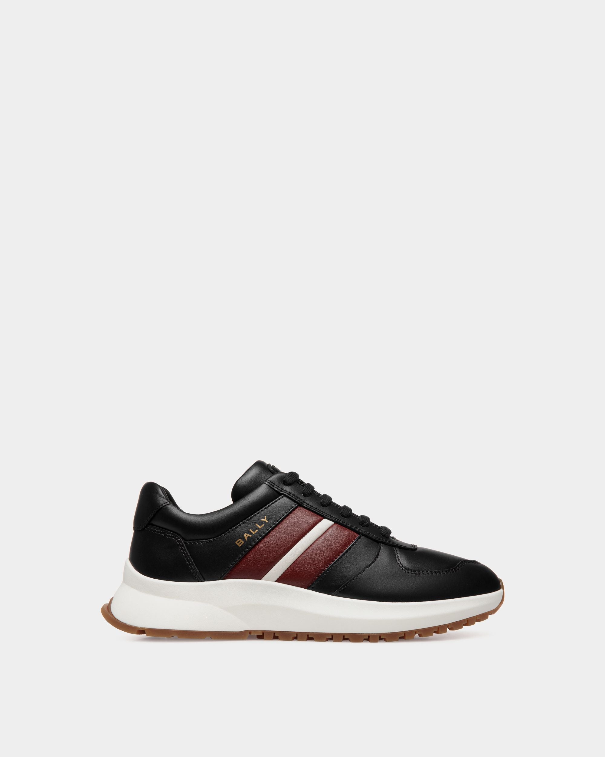 Bally Global - Outline Sneaker In Black and Red Leather - Black