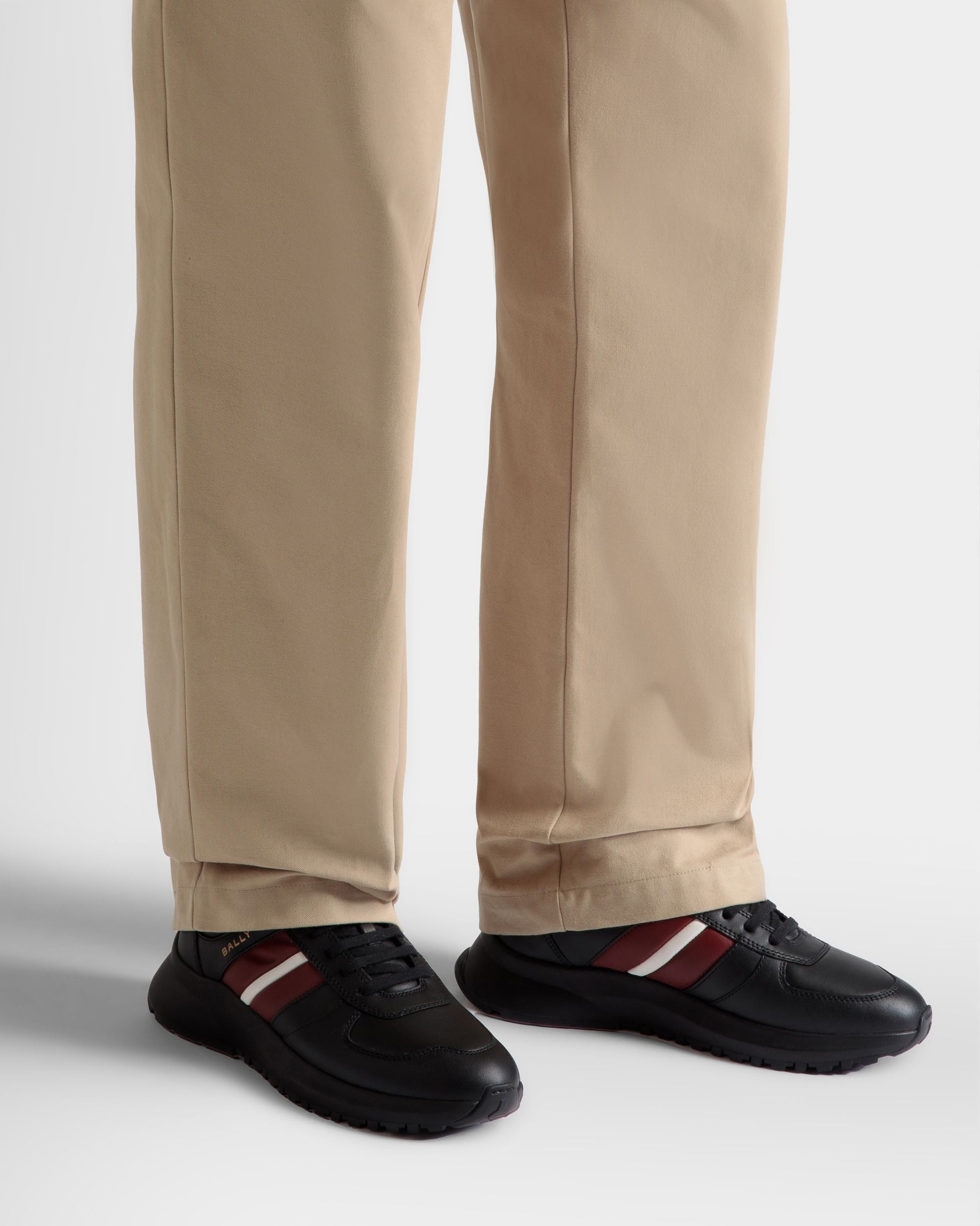Bally Global - Sneaker Outline En Cuir Noir - Noir