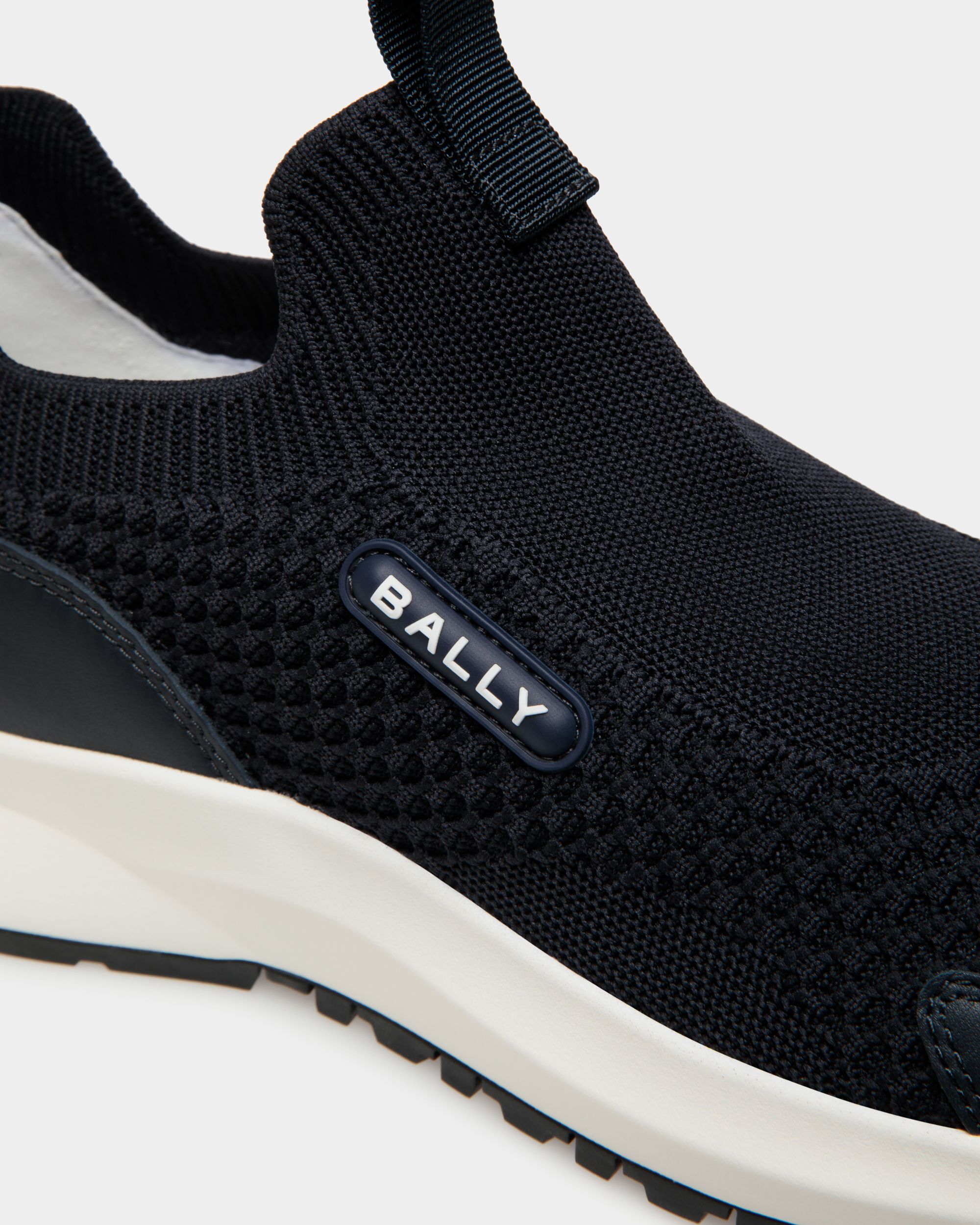 Bally Global - Outline Sneaker In Navy Blue Knit - Azul