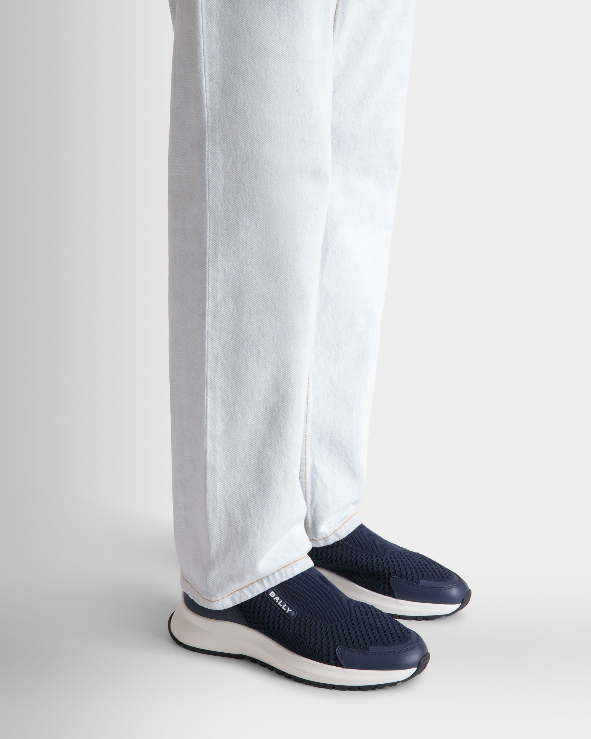Bally Global - Sneaker Outline En Maille - Bleu