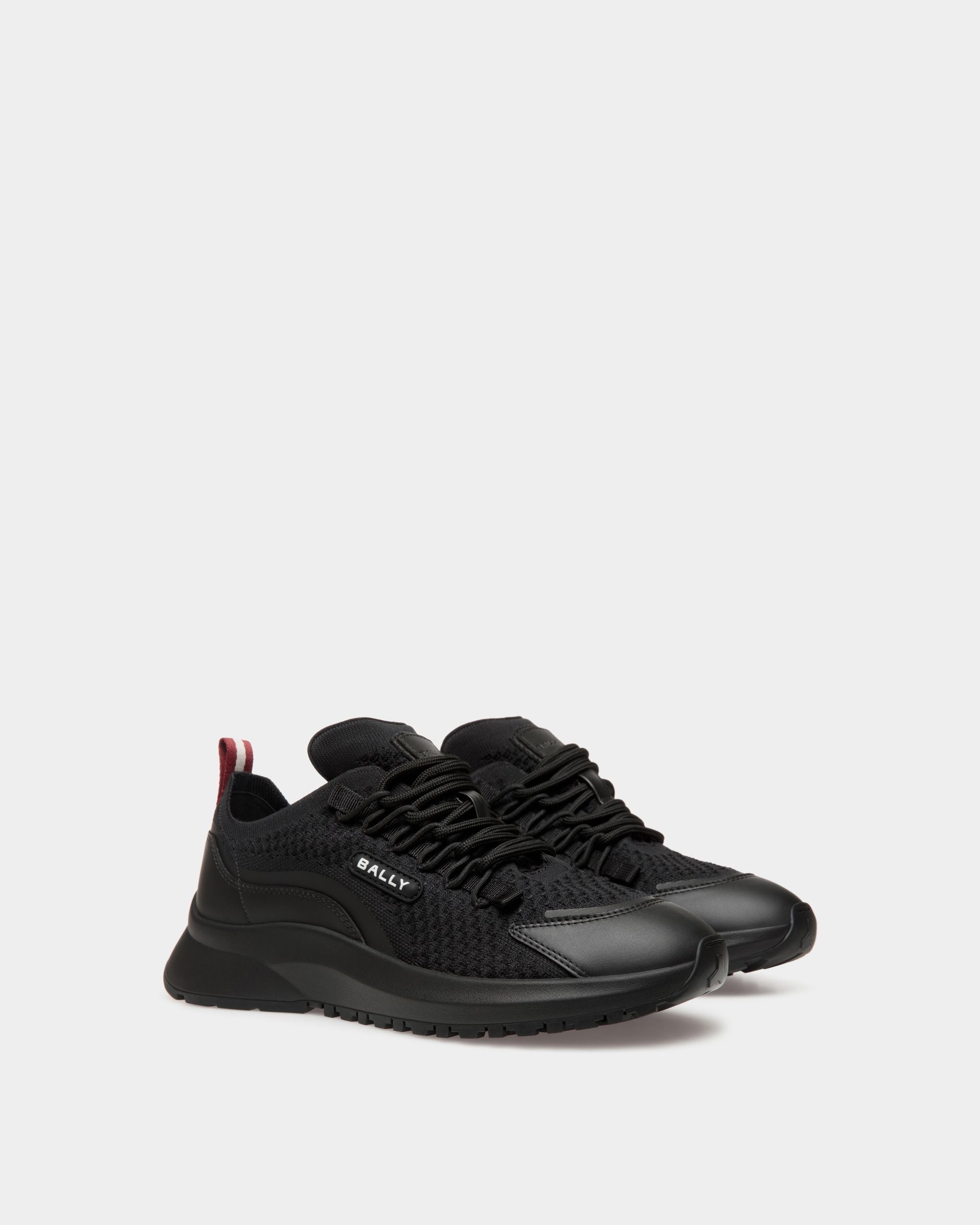 Bally Global - Sneaker Outline En Maille Noire - Noir