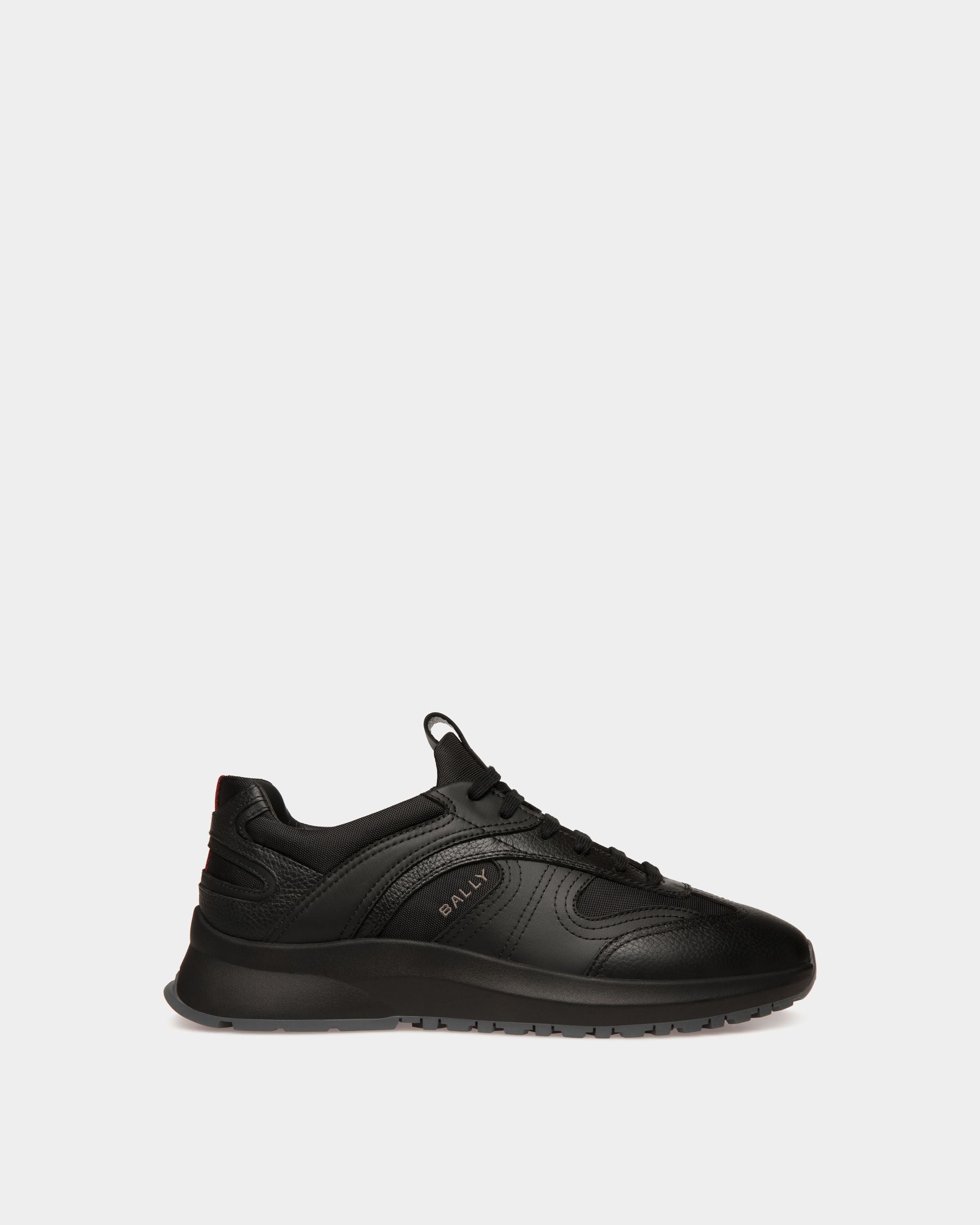 Bally Global - Sneaker Outline En Cuir Et Nylon Noirs - Noir