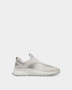 Zapatilla Outline De Piel Y Nailon Blanco