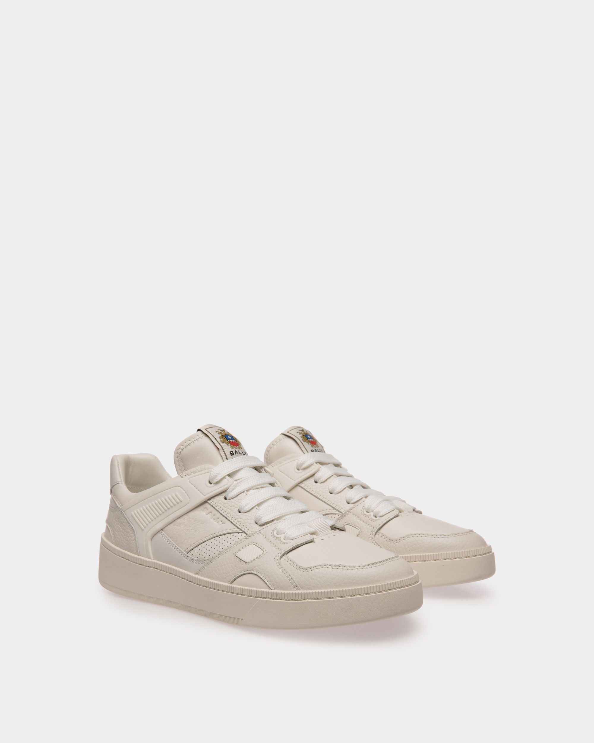 Bally Global - Sneaker Raise En Cuir Blanc - Blanc