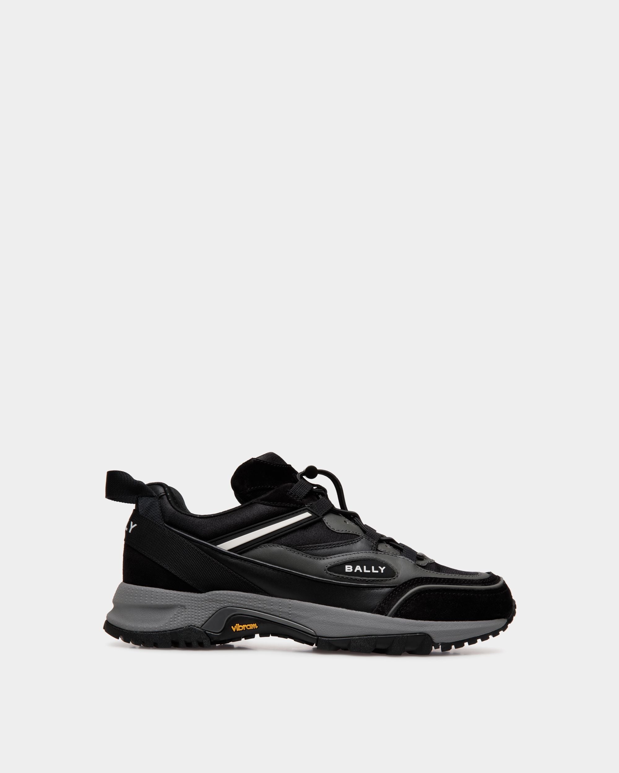 Bally Global - Zapatilla Faster De Piel Y Nailon Negro - Negro