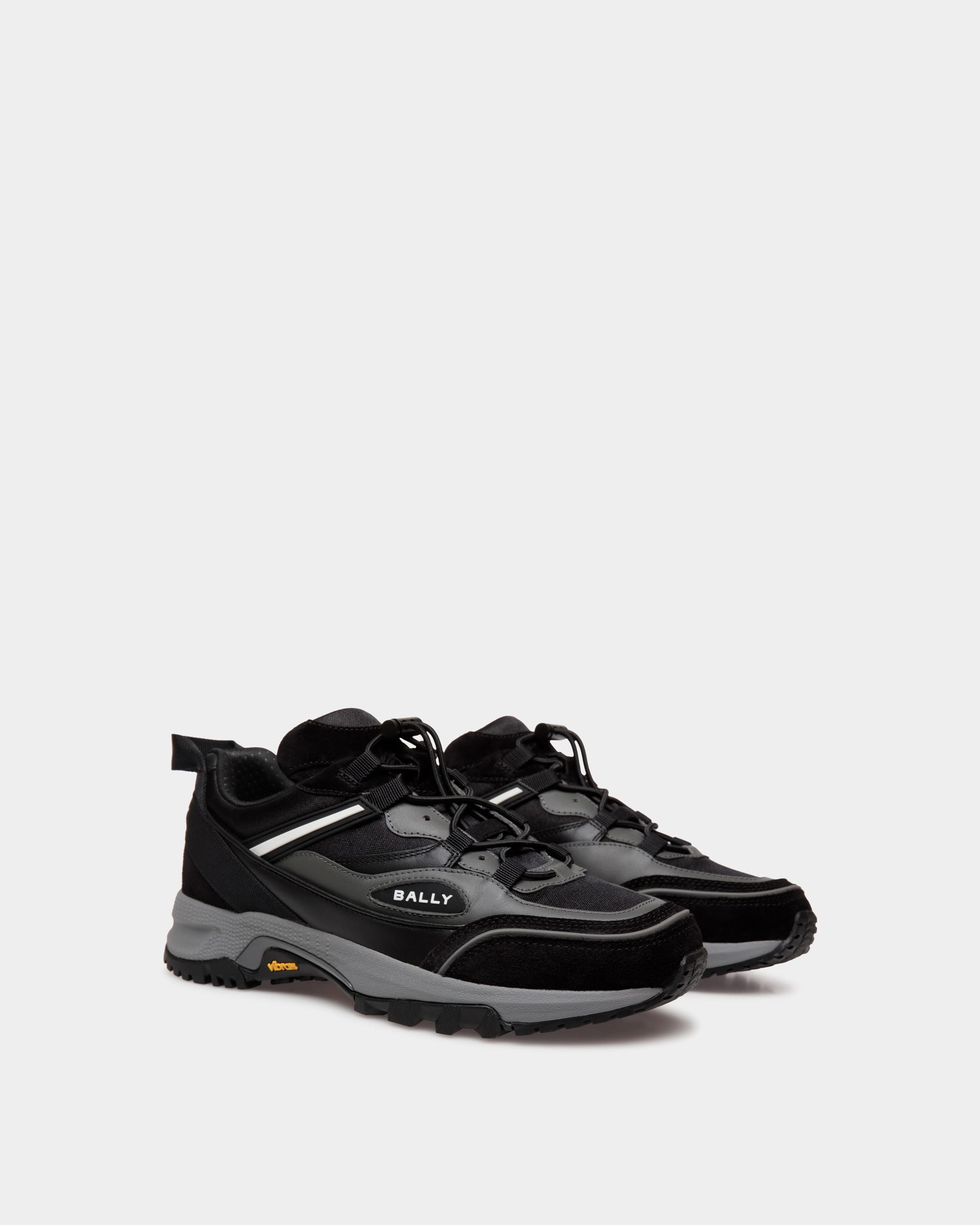Bally Global - Zapatilla Faster De Piel Y Nailon Negro - Negro
