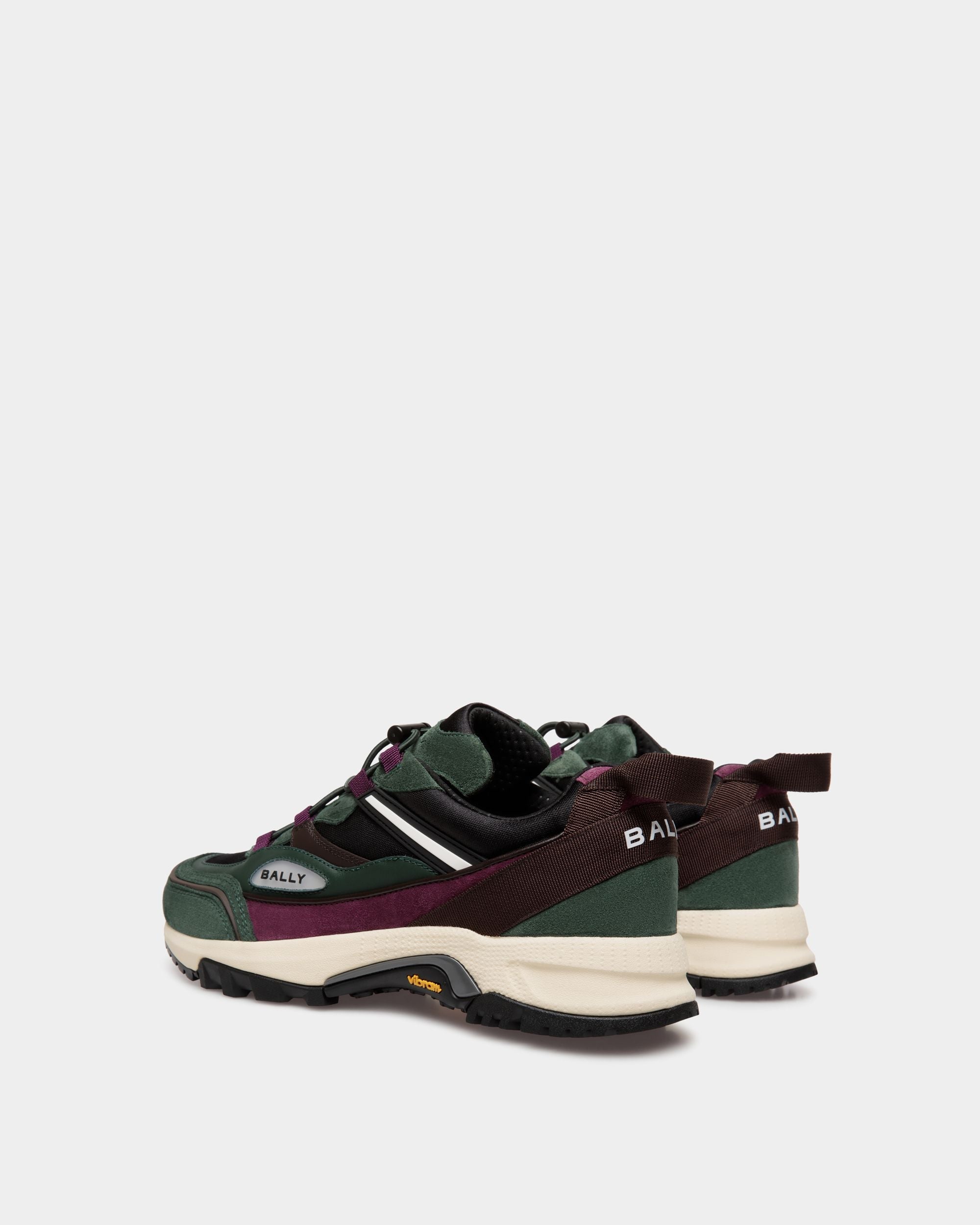 Bally Global - Faster Sneaker In Bottle Green Leather and Nylon - Green