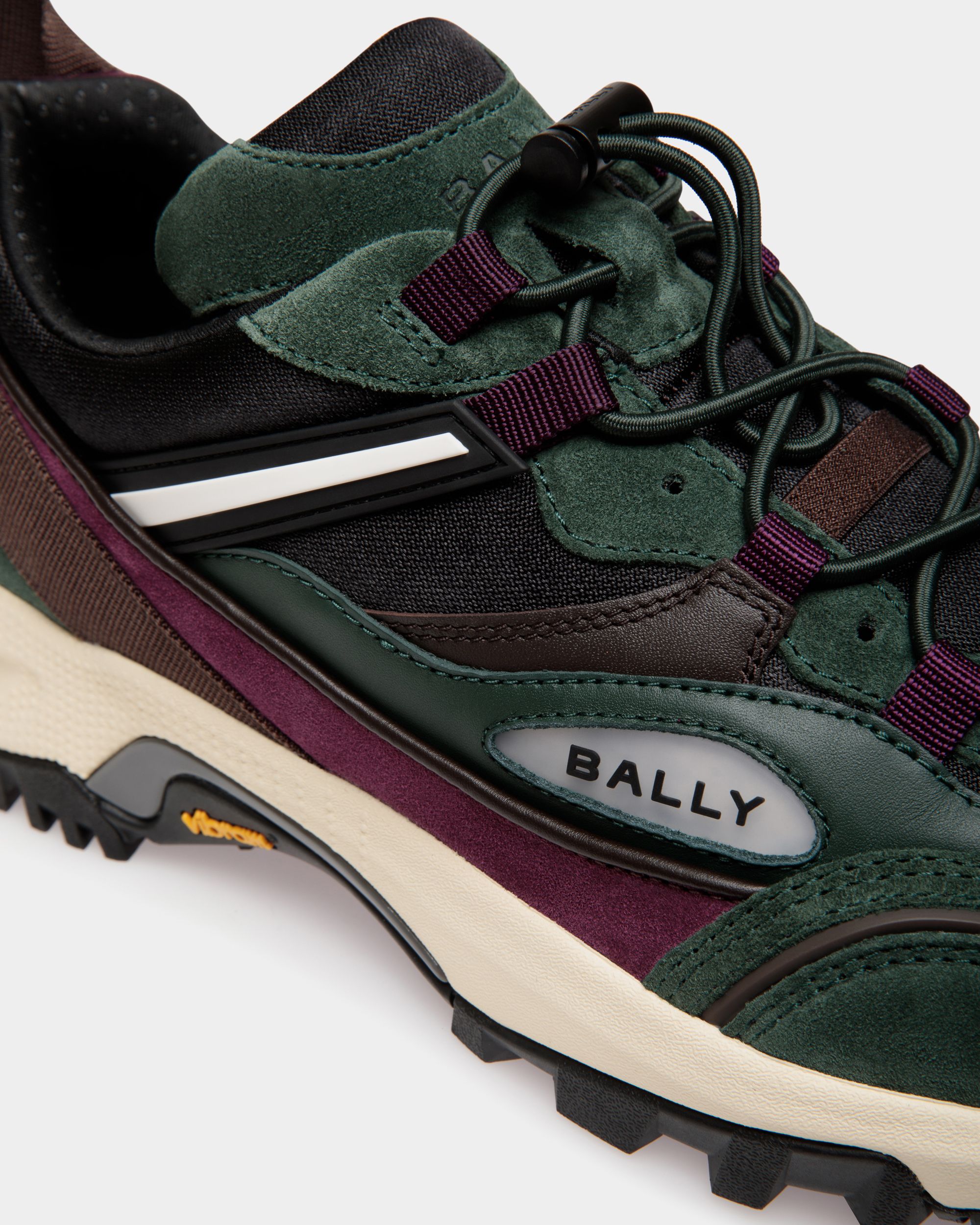 Bally Global - Faster Sneaker In Bottle Green Leather and Nylon - Green