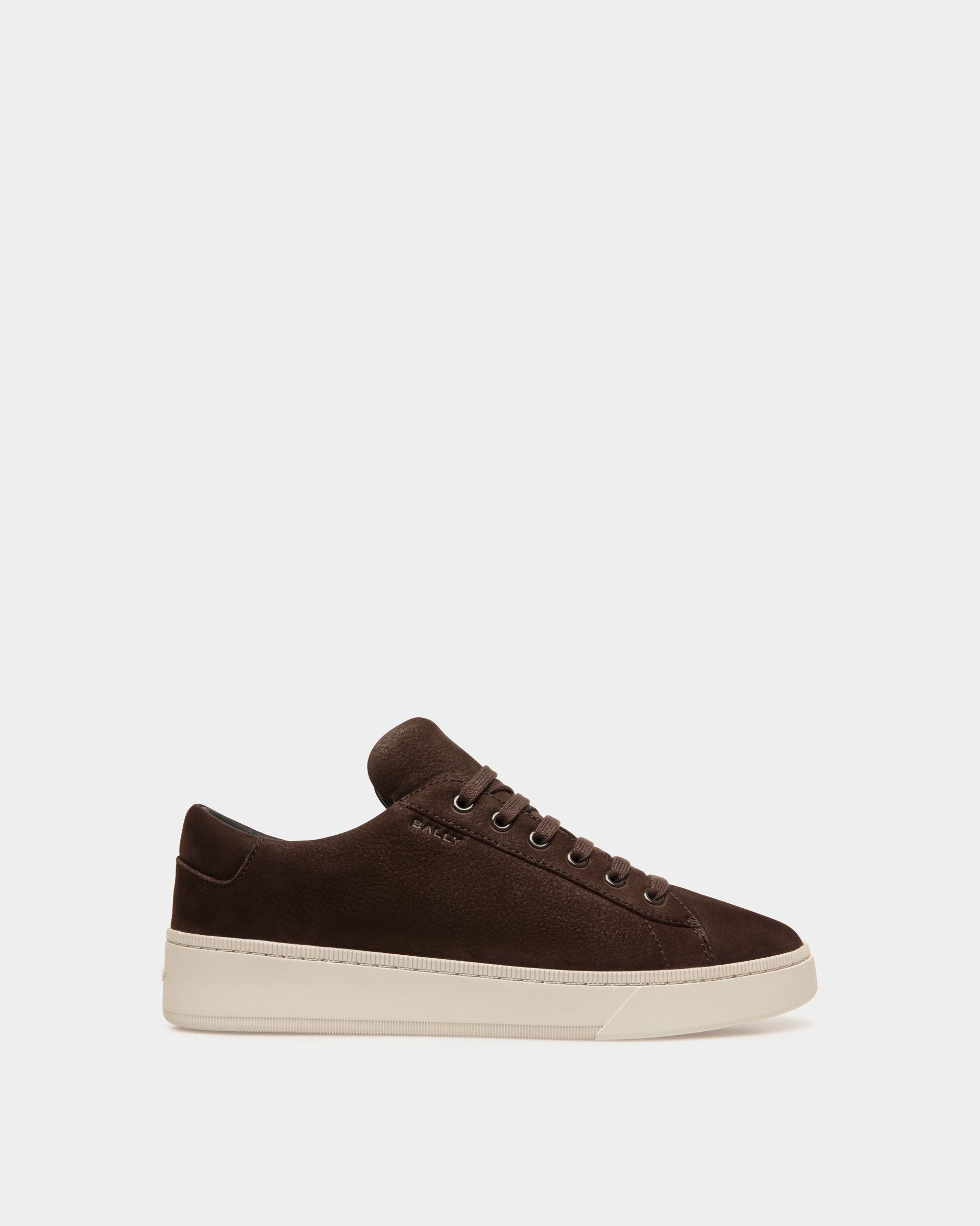 Bally Global - Sneaker Raise En Cuir Nubuck Ebano - Marron