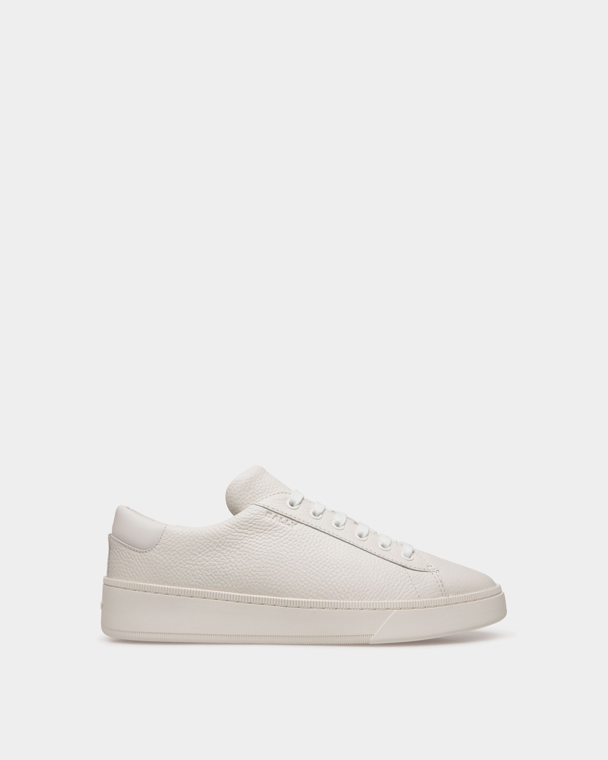 Bally Global - Raise Sneaker In White Grained Leather - Blanco