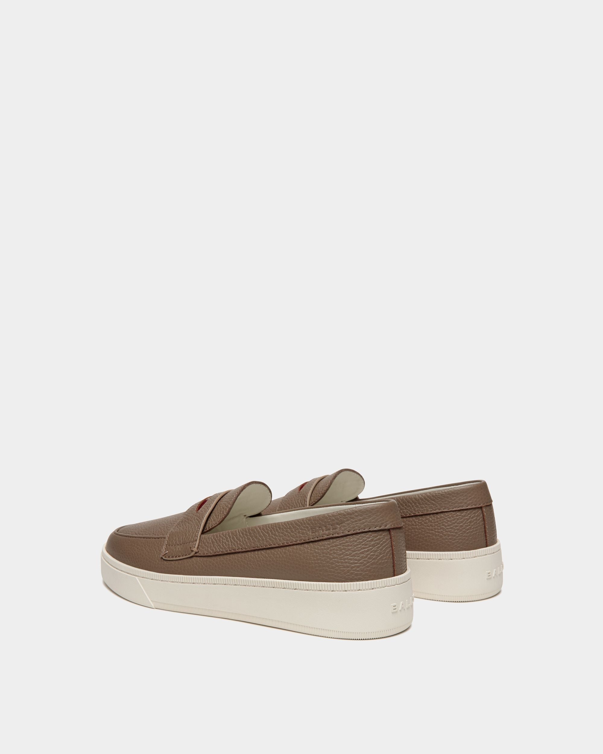 Bally Global - Raise Sneaker In Taupe Grained Leather - Brown
