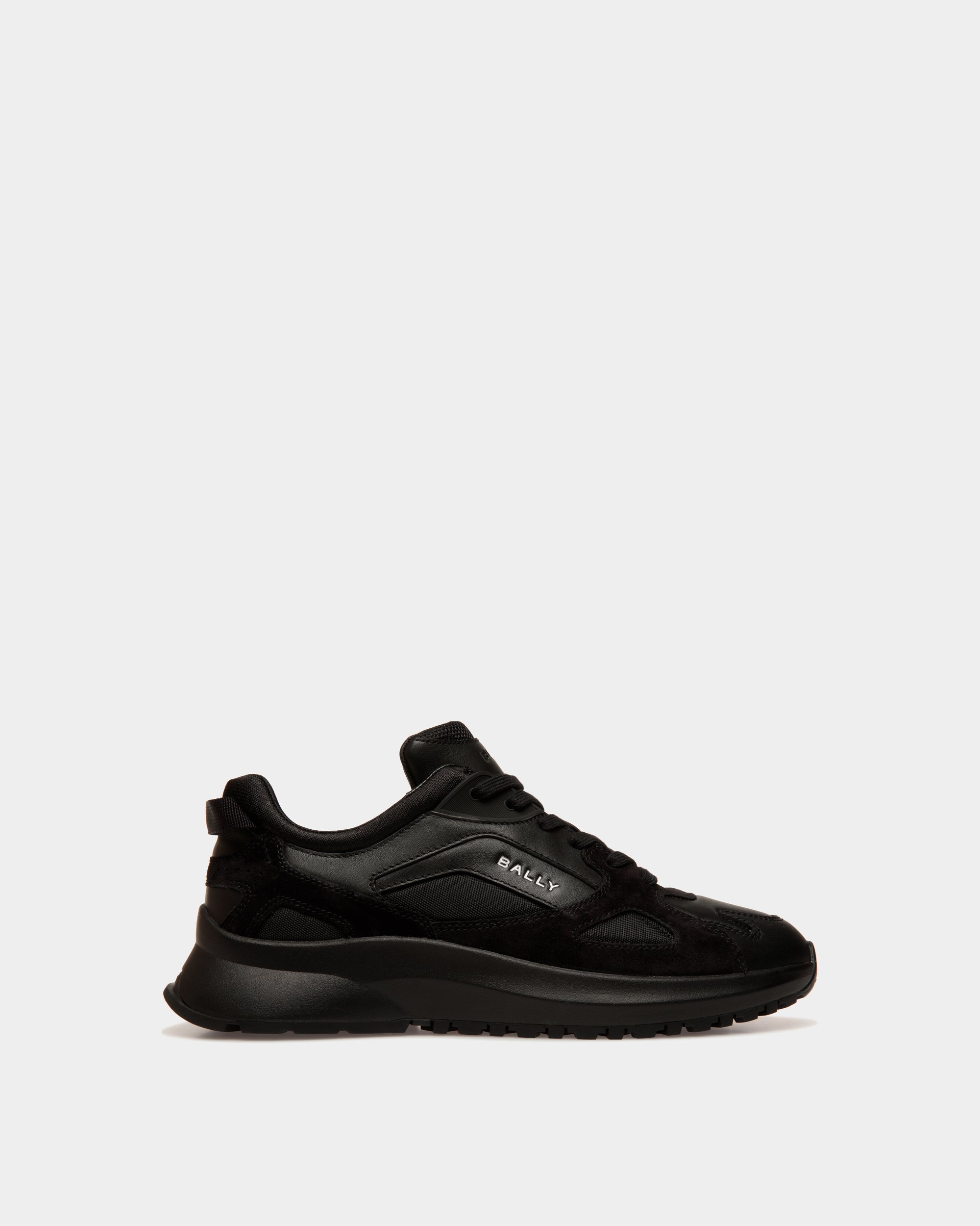 Bally Global - Sneaker Outline En Cuir Et Nylon Noirs - Noir