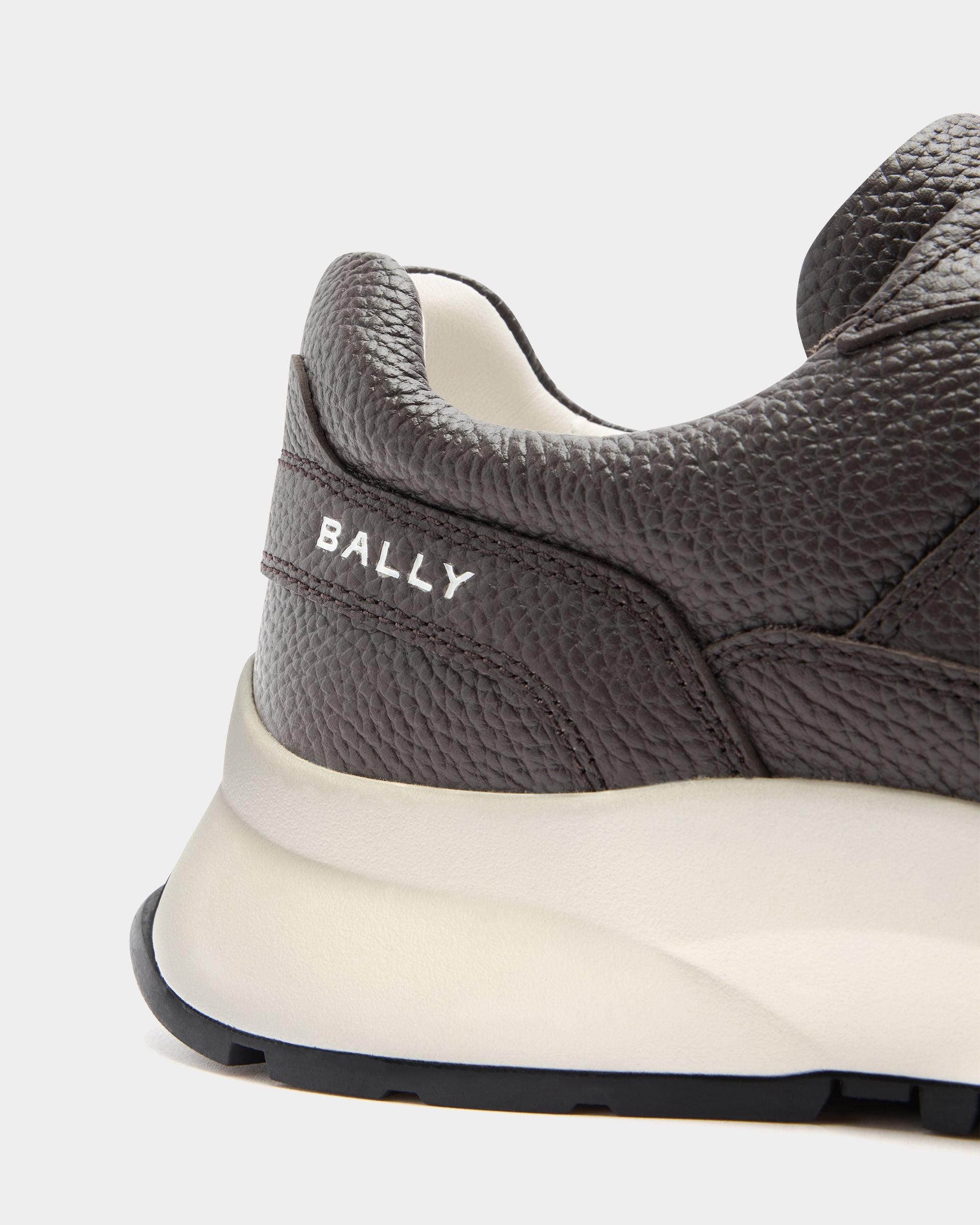 Bally Global - Outline Sneaker in Ebano Grained Leather - Brown