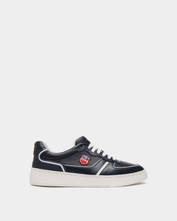 Raise Sneaker in Navy Blue and White Leather