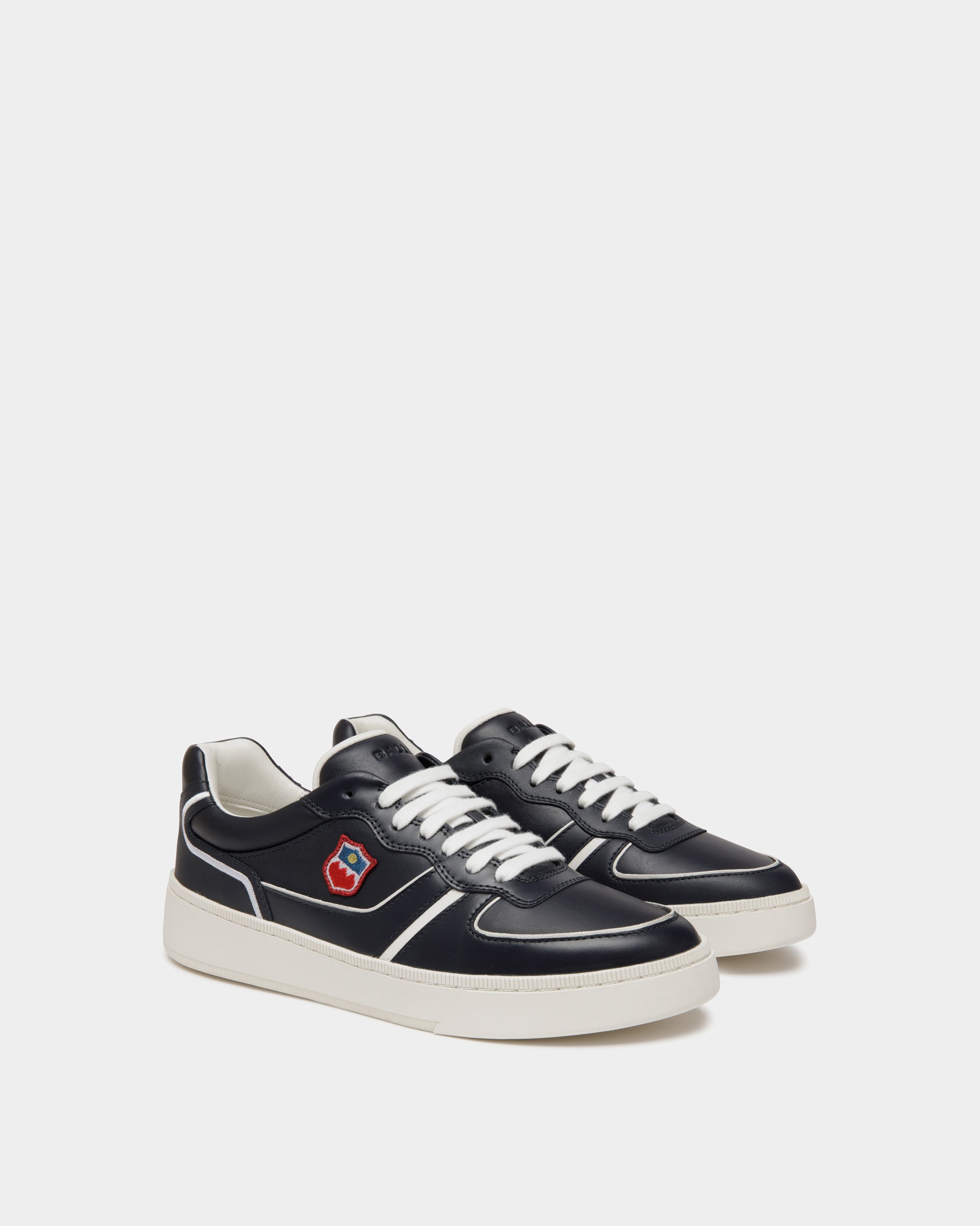 Bally Global - Raise Sneaker in Navy Blue and White Leather - Blue