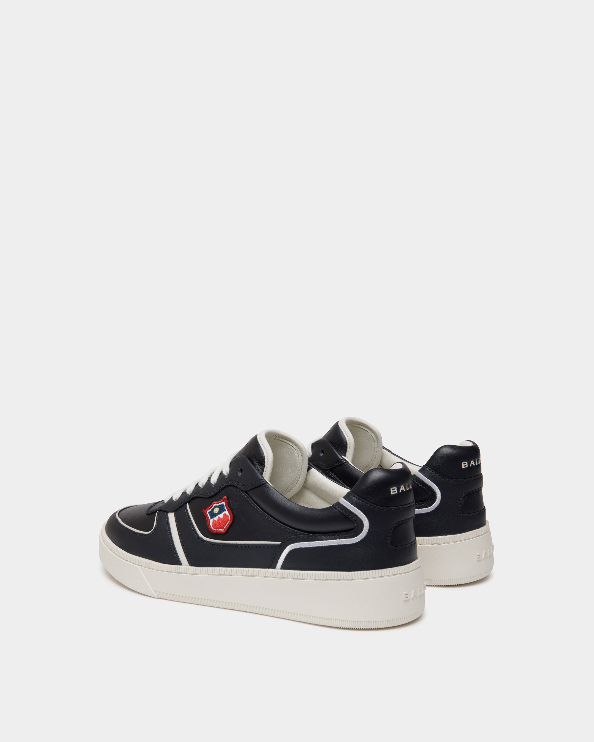 Bally Global - Raise Sneaker in Navy Blue and White Leather - Blue