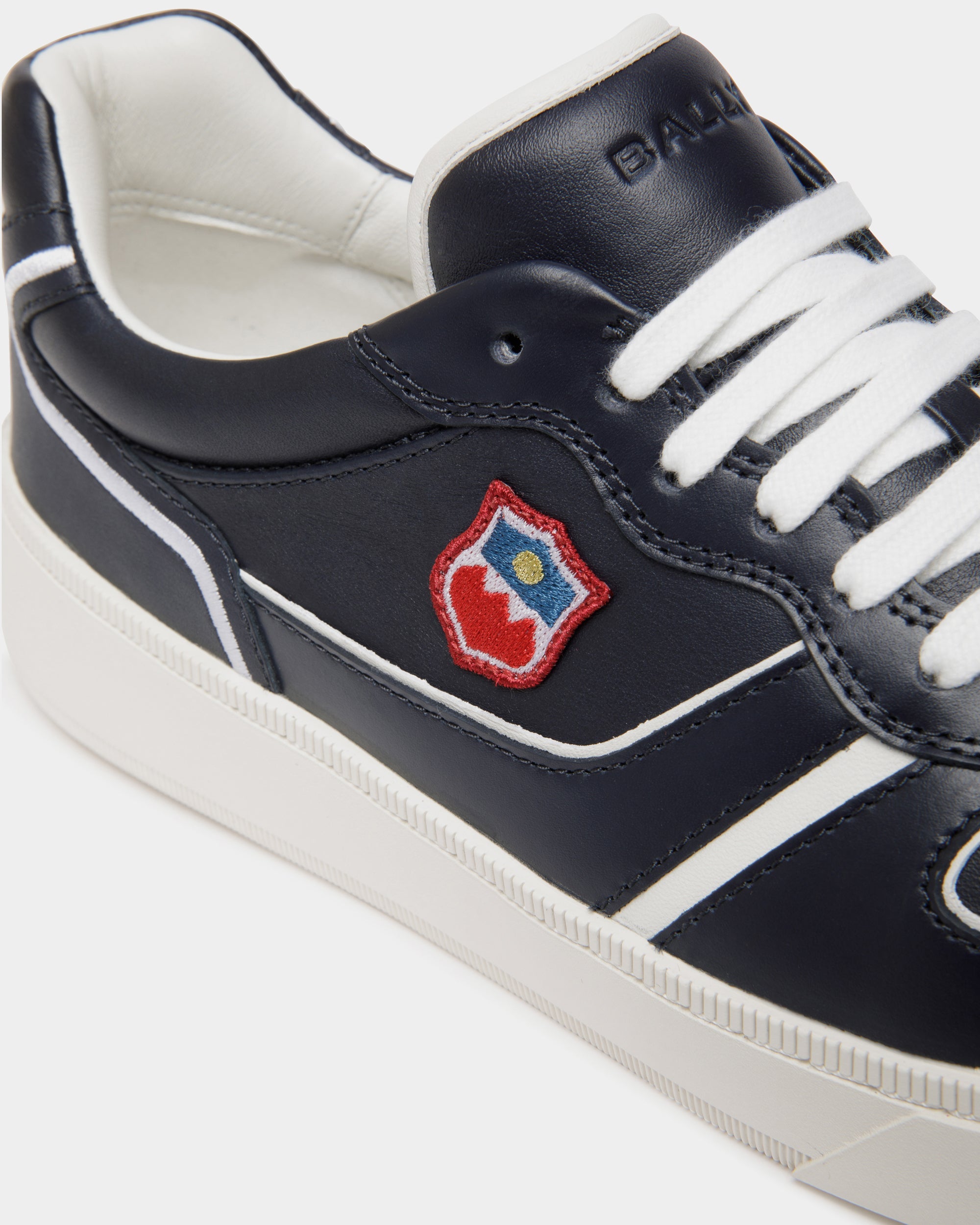 Bally Global - Raise Sneaker in Navy Blue and White Leather - Blue
