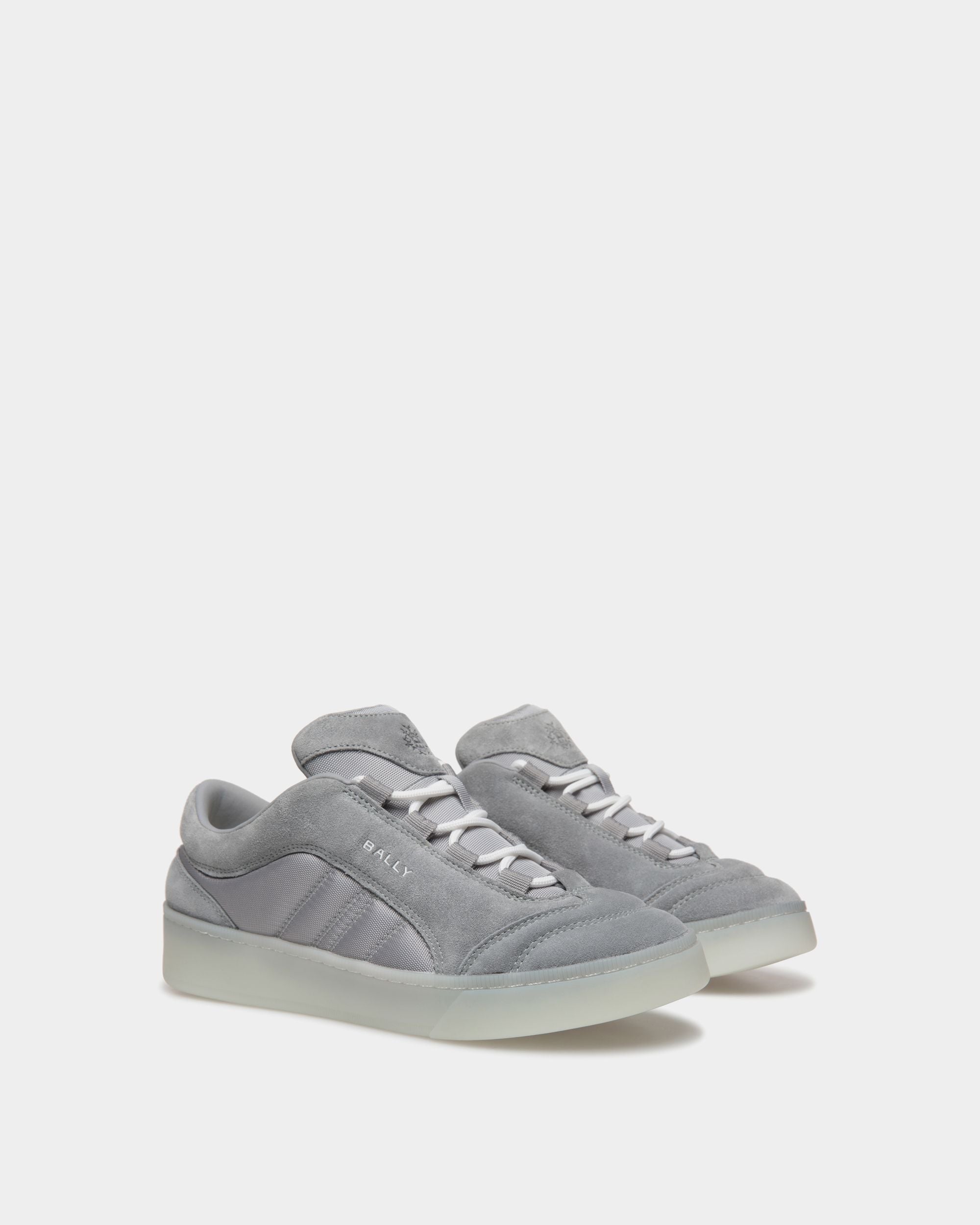 Bally Global - Raise Sneaker in Light Grey Suede Leather and Nylon - Gris