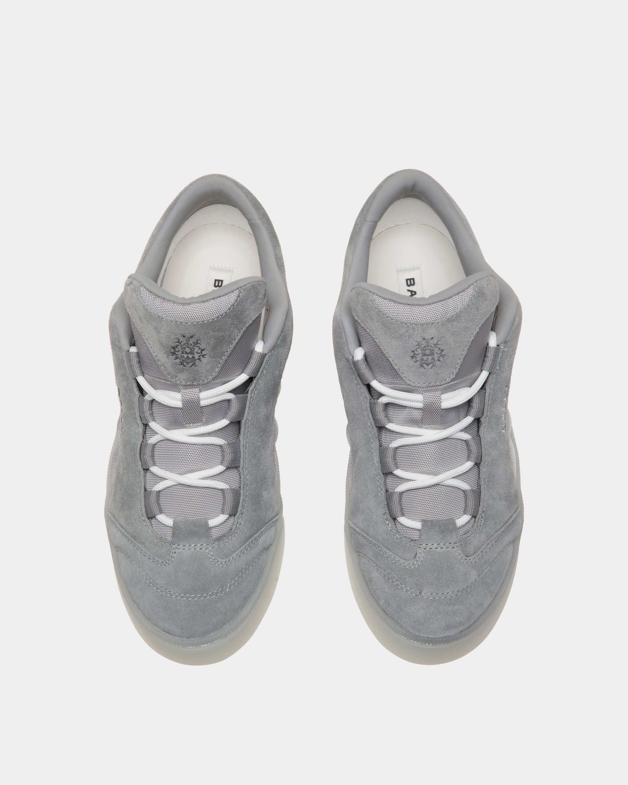 Bally Global - Raise Sneaker in Light Grey Suede Leather and Nylon - Gris