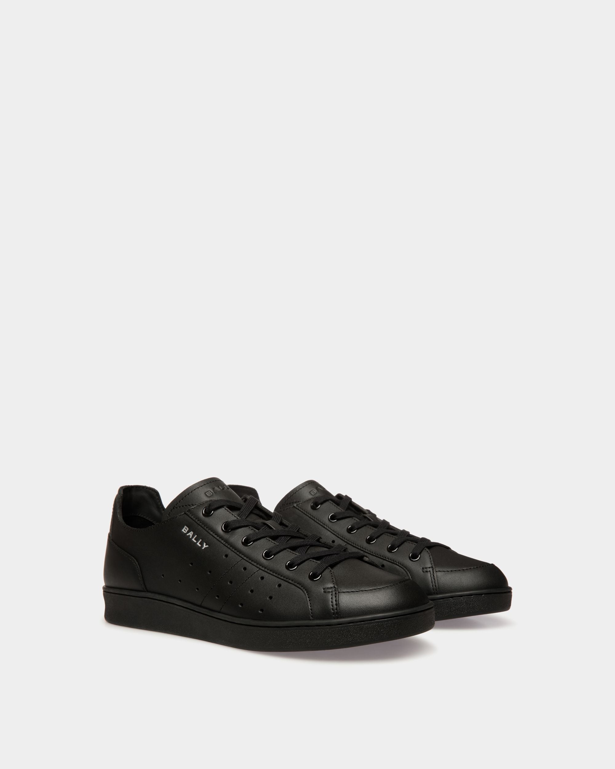 Bally Global - Tennis Sneaker in Black Leather - Black