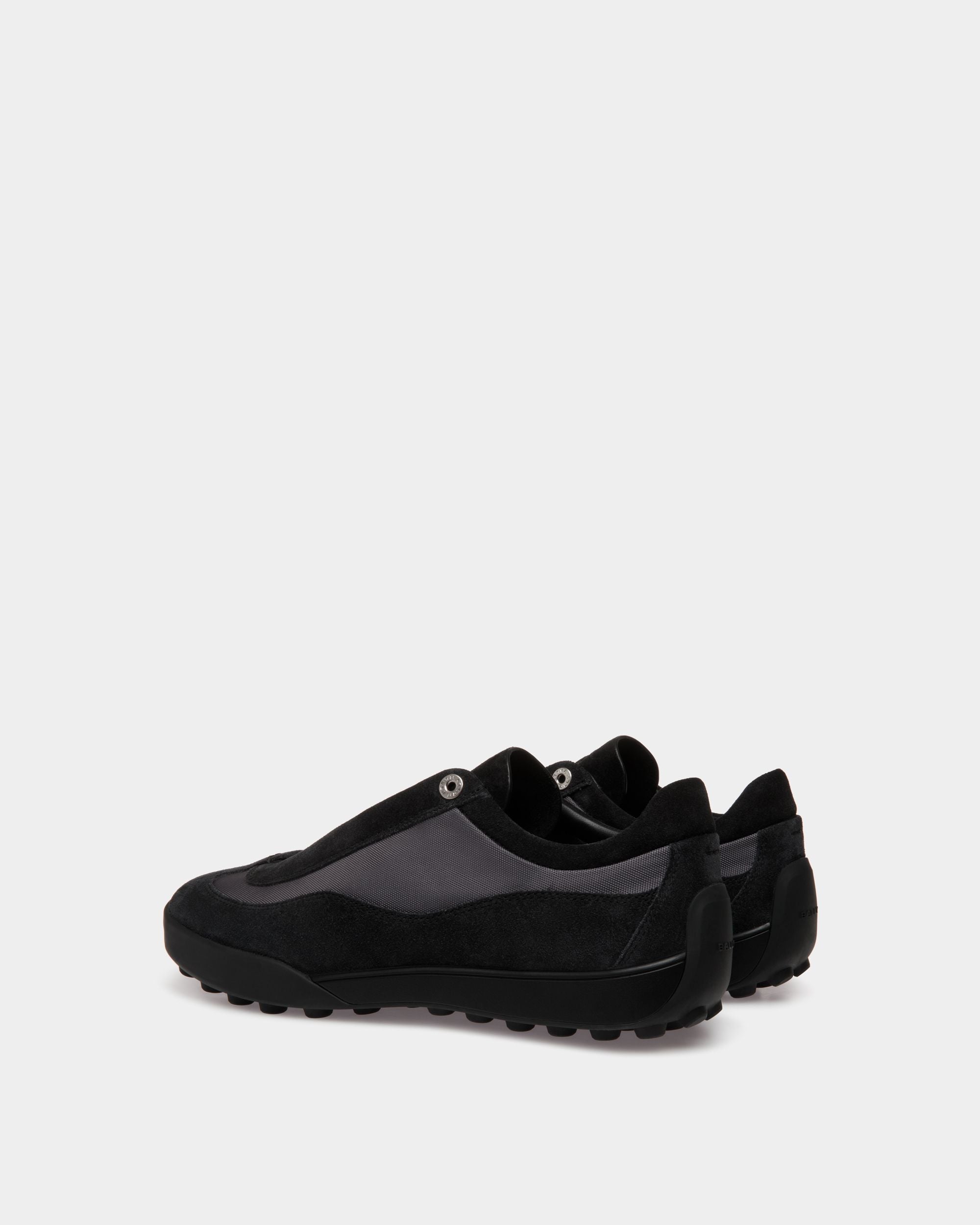 Bally Global - Manto Runner Sneaker in Black Suede and Nylon - Black