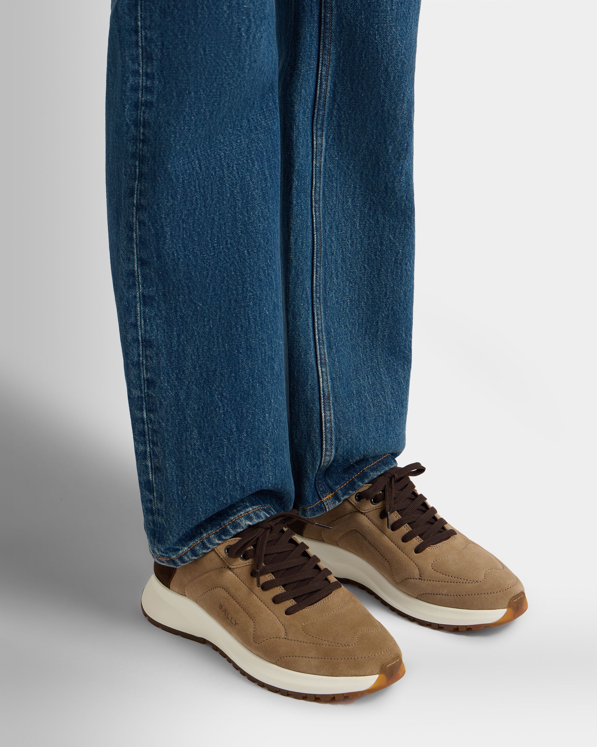 Bally Global - Outline Sneaker in Taupe Suede - Beige