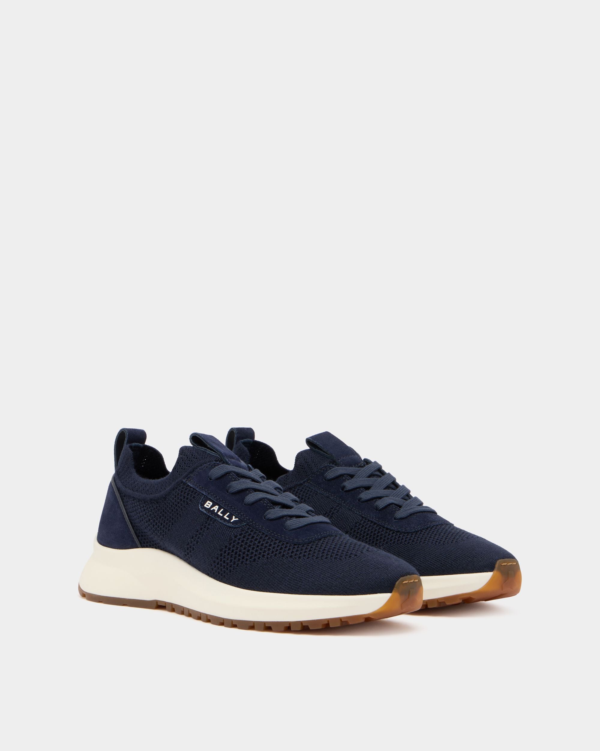 Bally Global - Outline Sneaker in Navy Blue Fabric - Blue