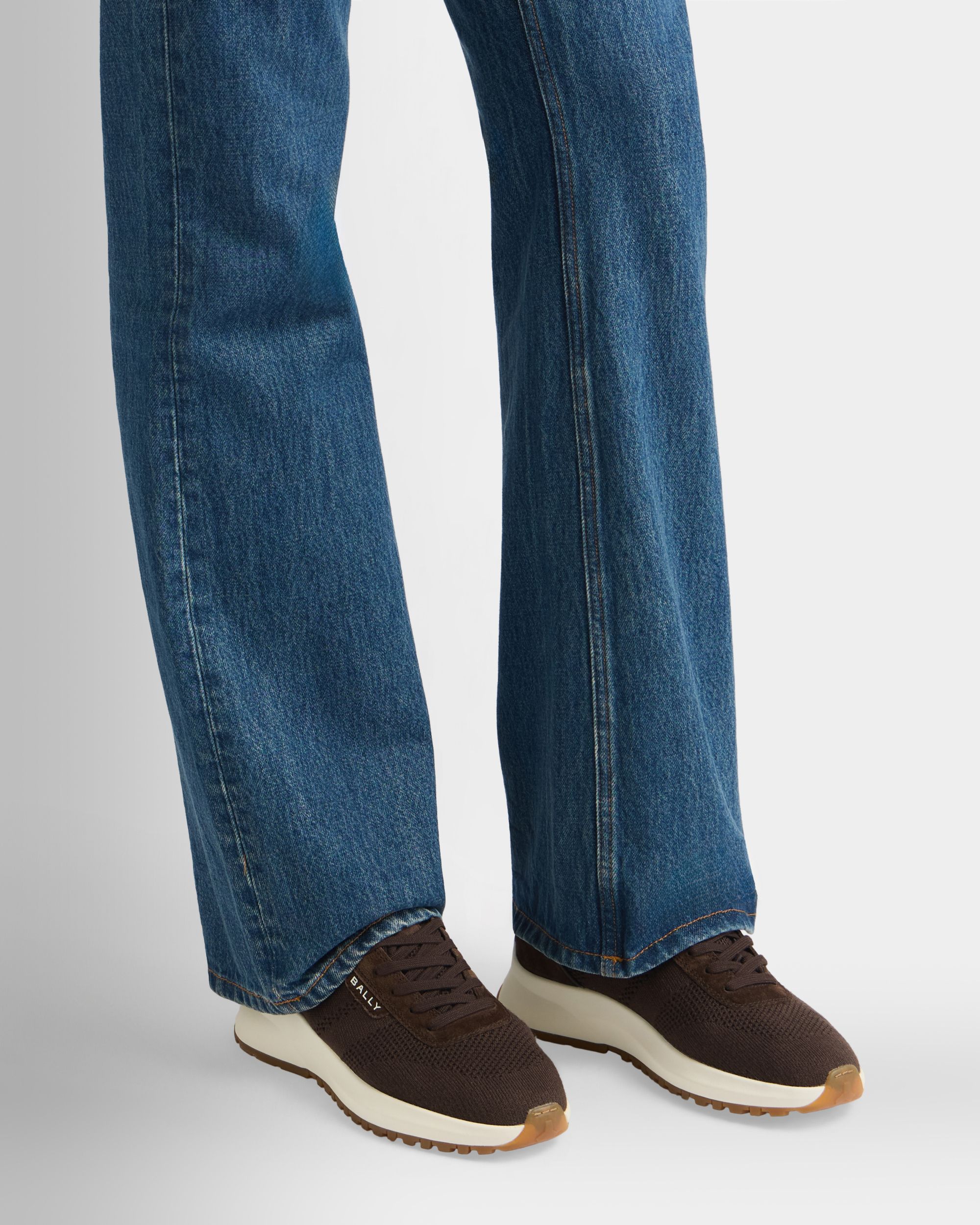 Bally Global - Outline Sneaker in Ebano Fabric - Brown