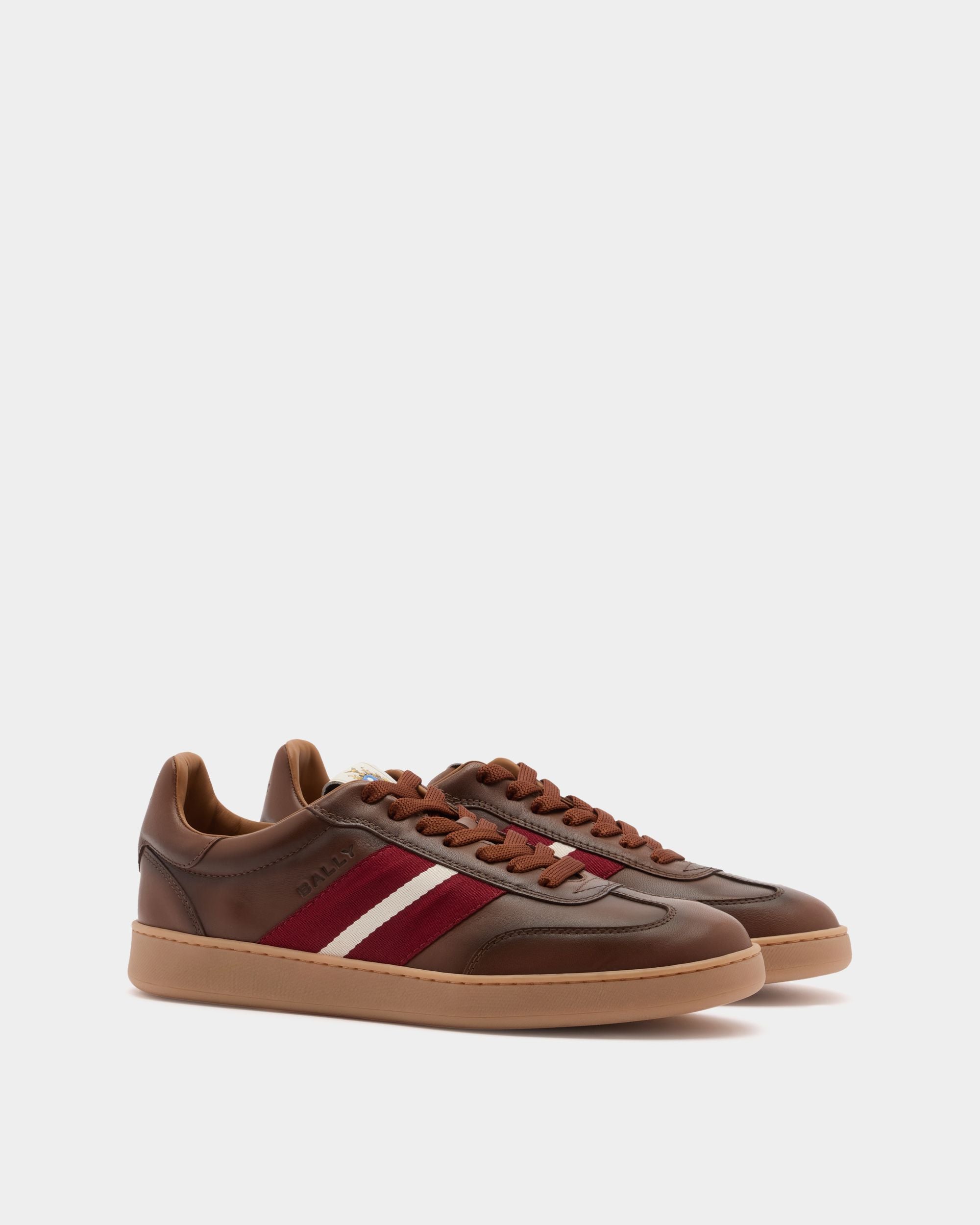 Bally Global - Retro Crest Sneaker in Brown Leather - Brown