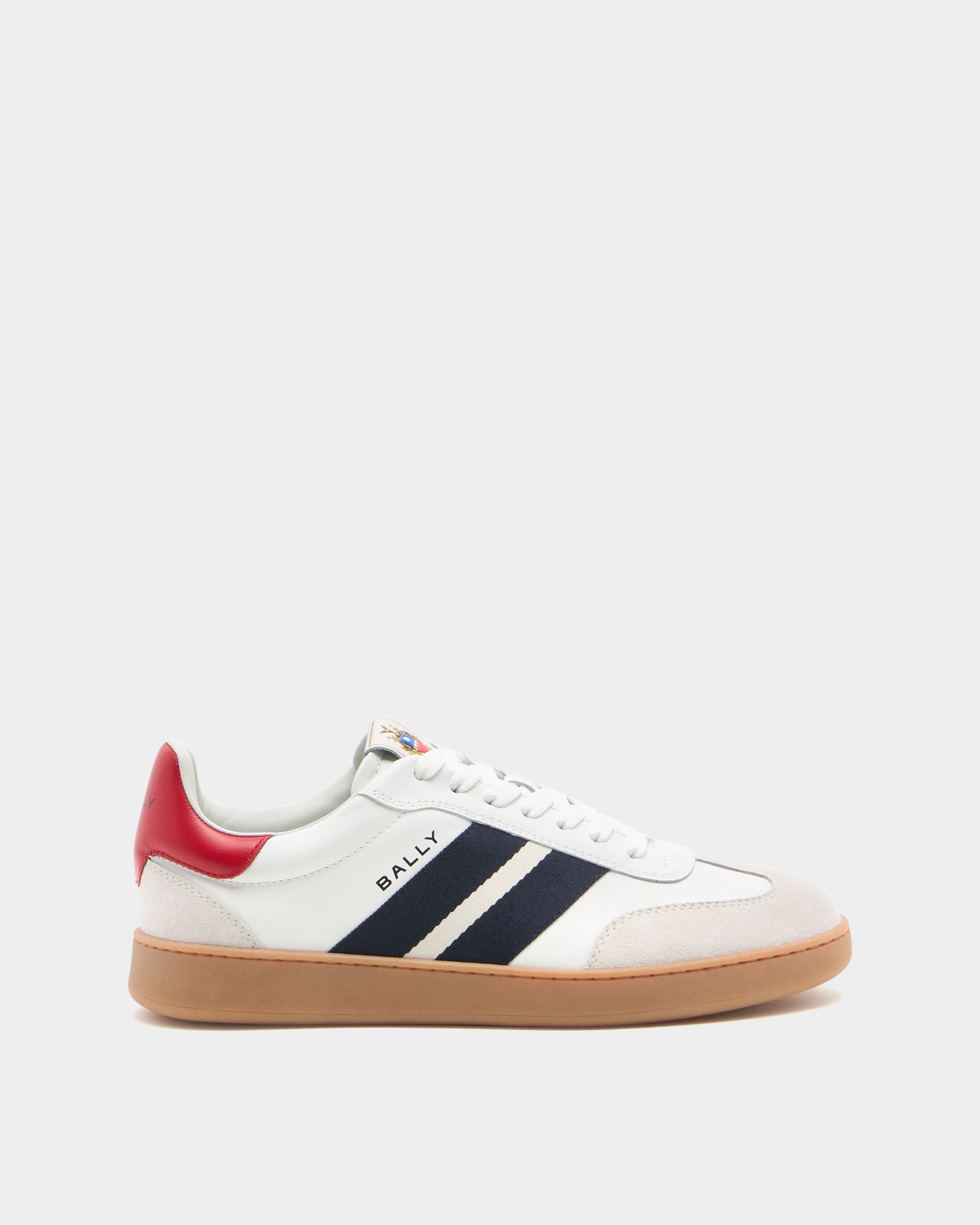 Bally Global - Retro Crest Sneaker in White Leather - White