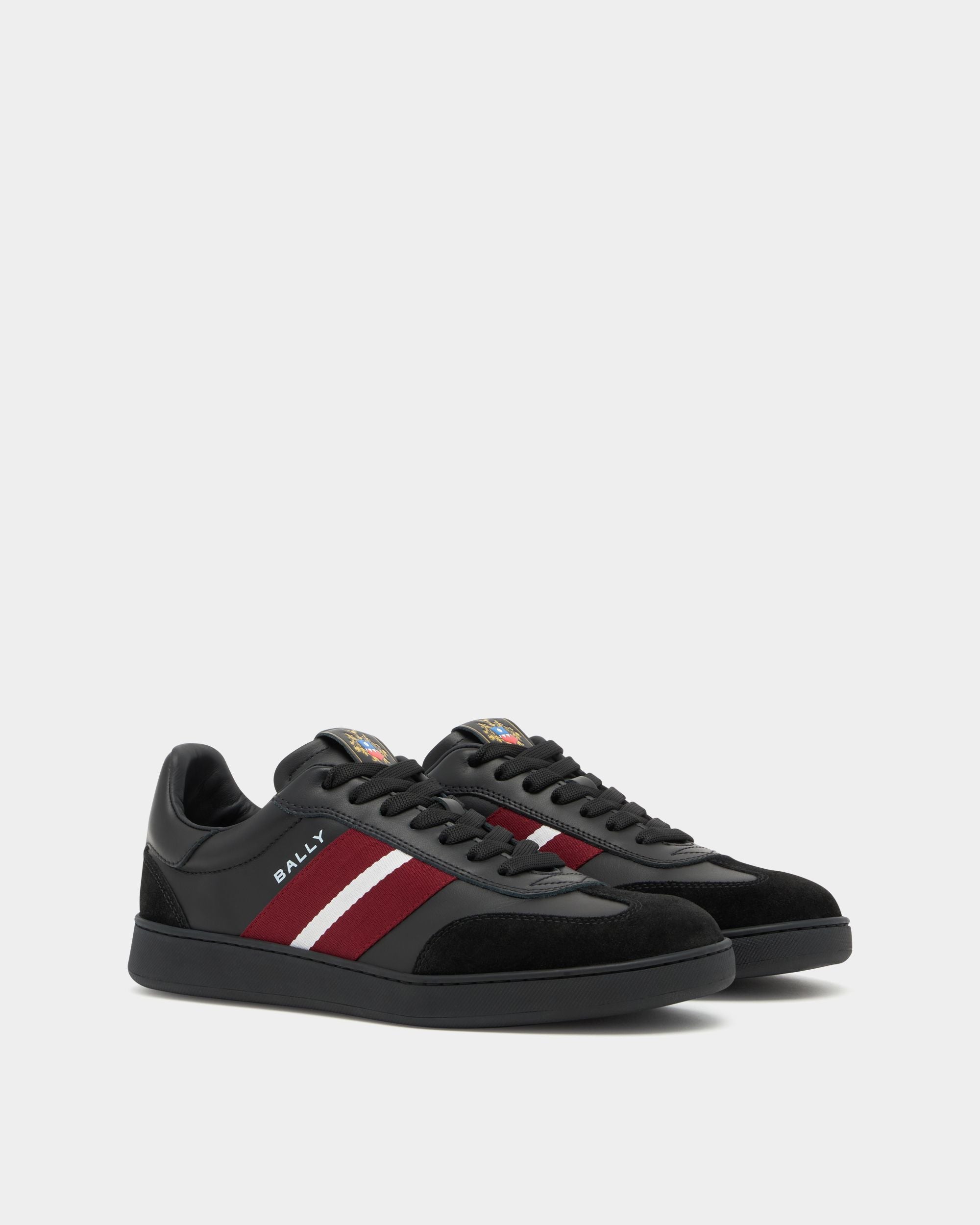 Bally Global - Retro Crest Sneaker in Black Leather - Black