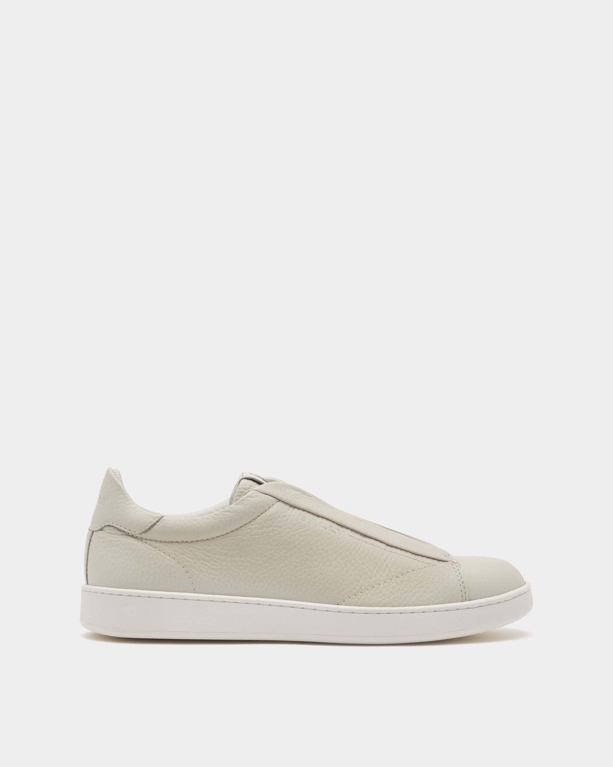 Bally Global - Retro Crest Sneaker in White Grained Leather - White