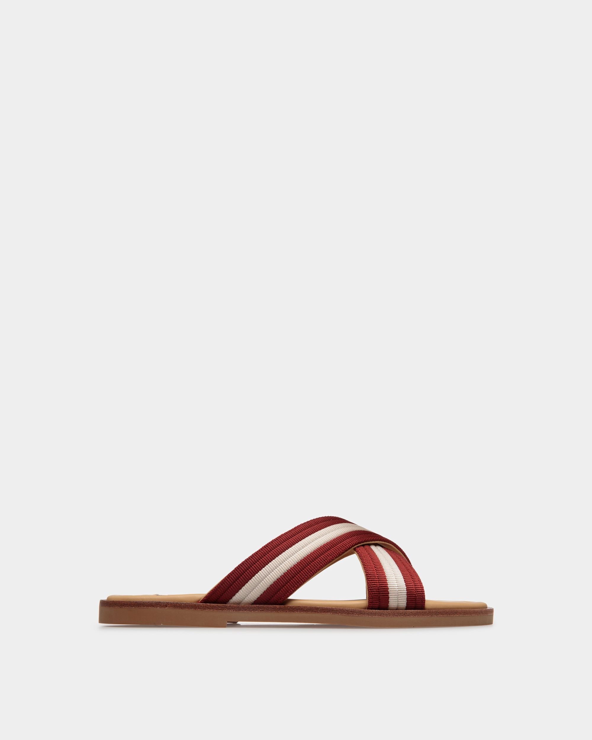 Bally Global - Sandale Glide En Nylon Rouge Et Blanc - Multicolore