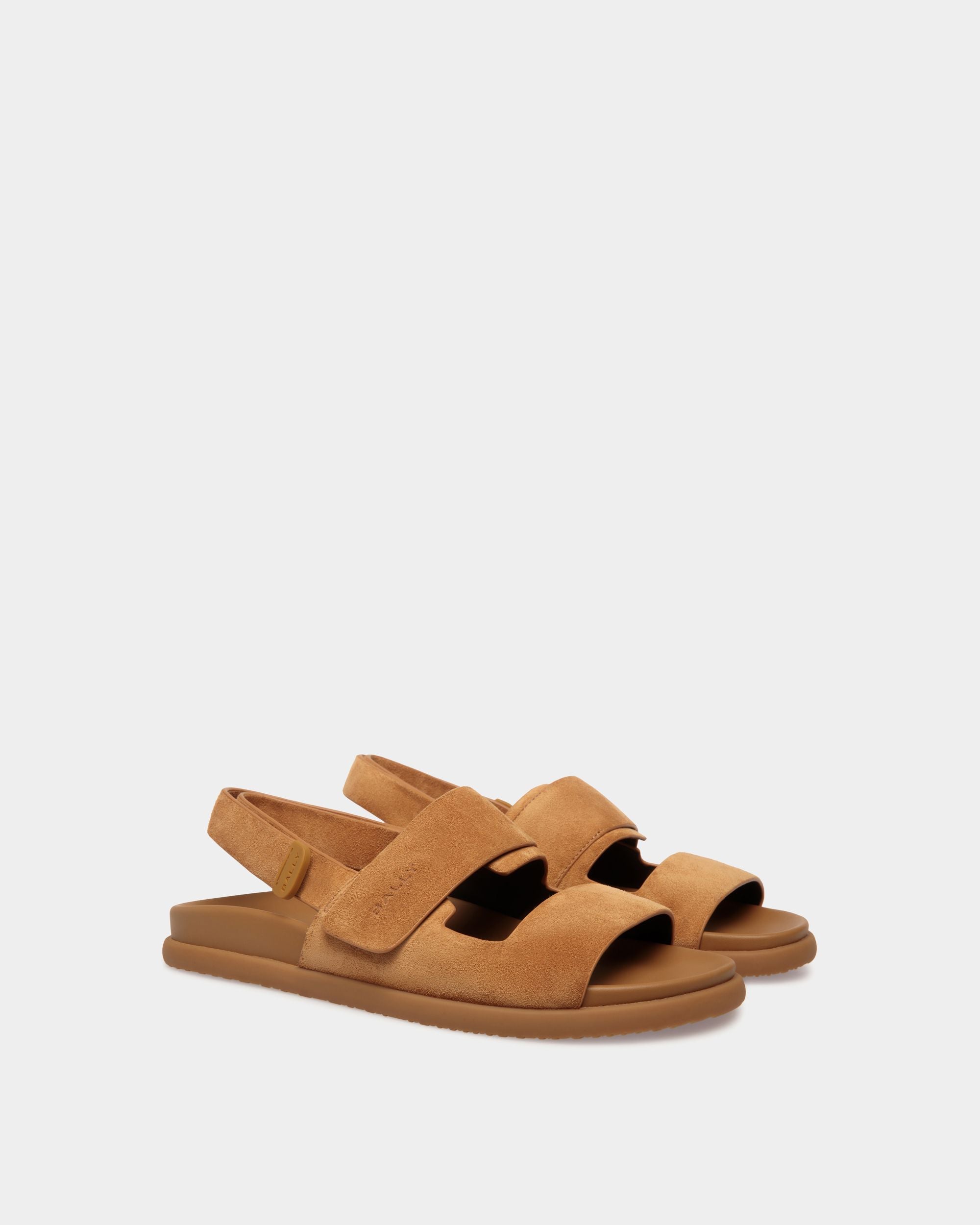 Bally Global - Newport Sandal in Suede Leather - Brown