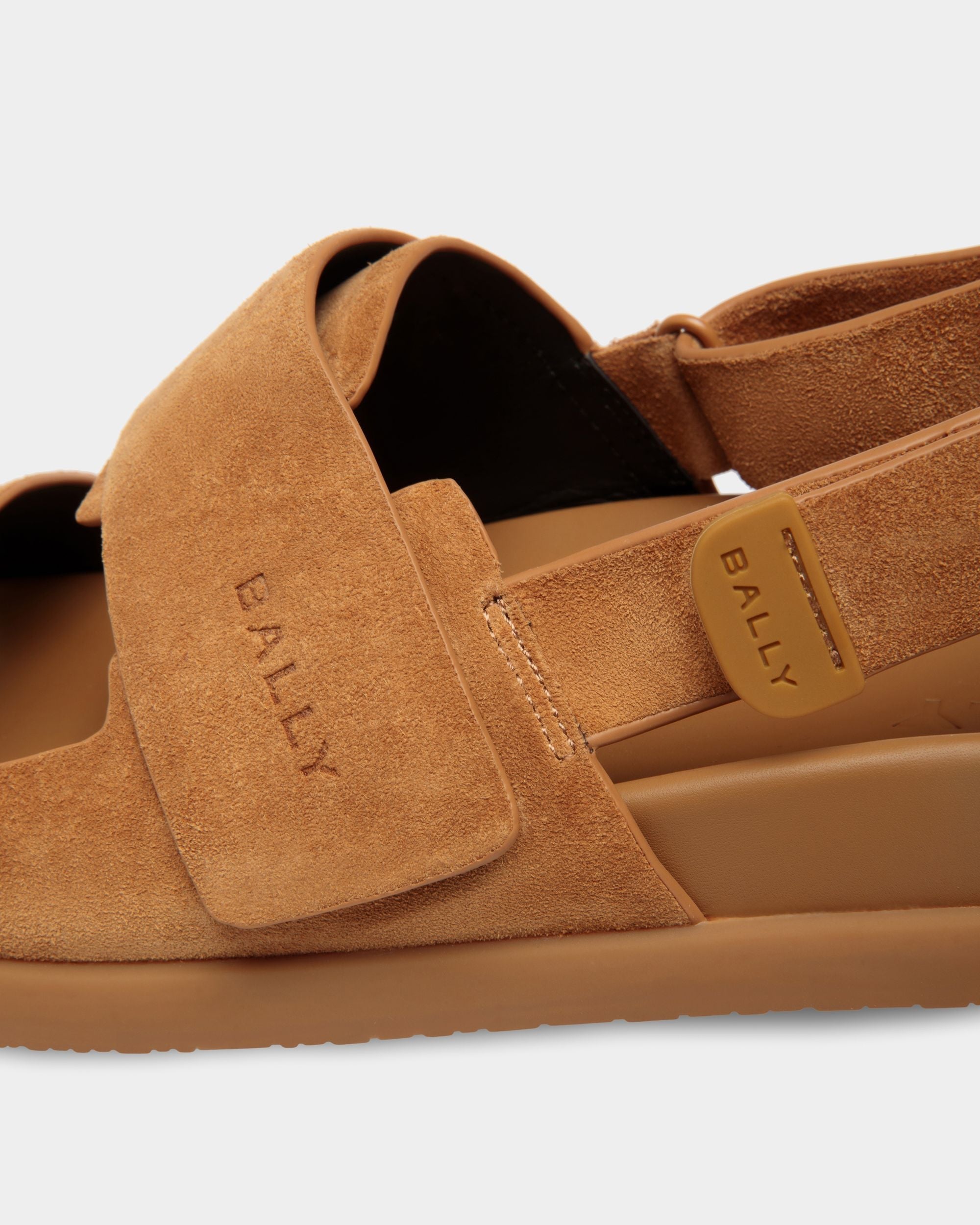 Bally Global - Newport Sandal in Suede Leather - Brown