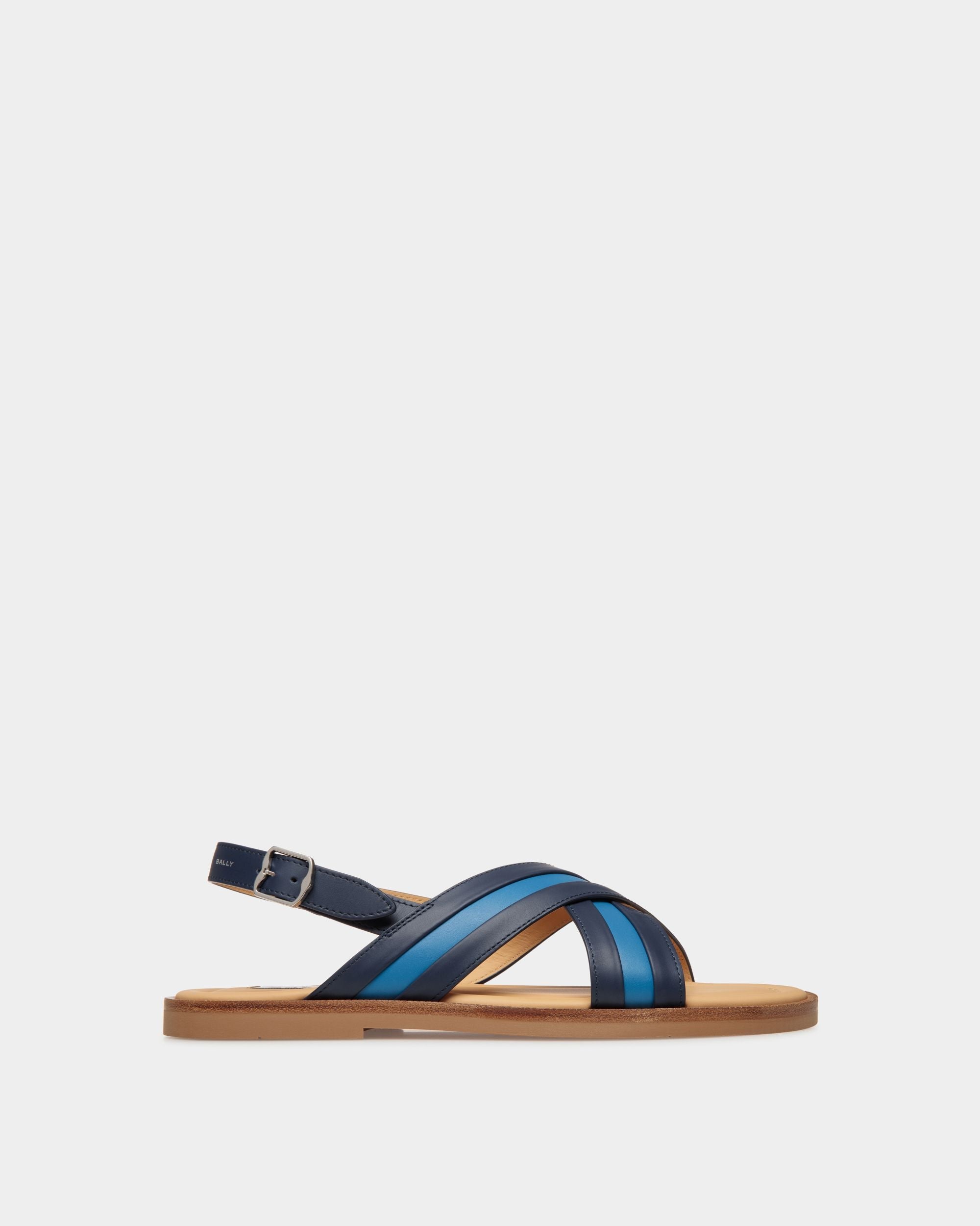 Bally Global - Glide Sandal in Leather - Blue