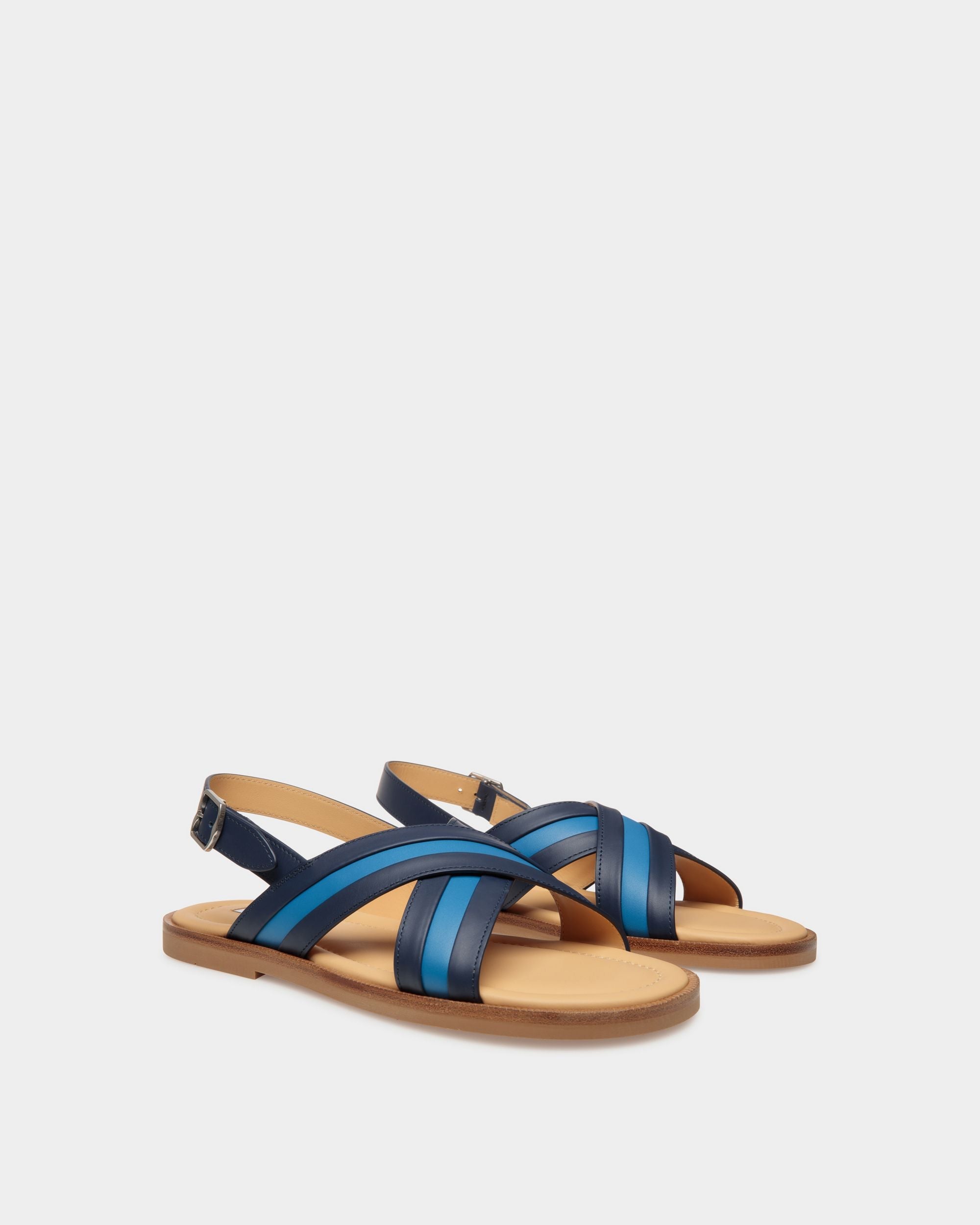 Bally Global - Glide Sandal in Leather - Blue
