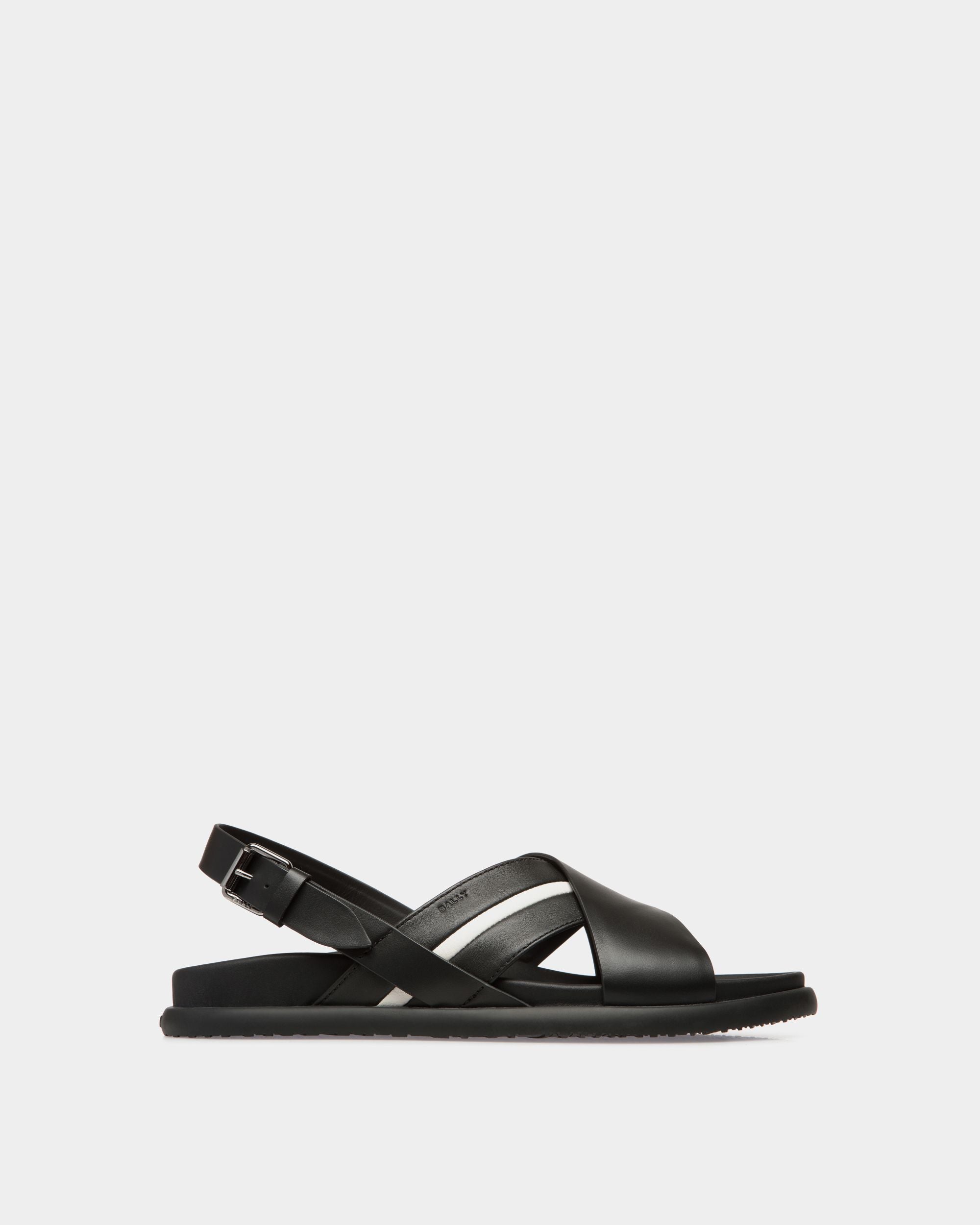 Bally Global - Sandale Newport En Cuir Noir - Noir