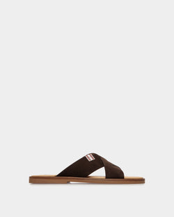 Glide Sandal in Ebano Suede Leather