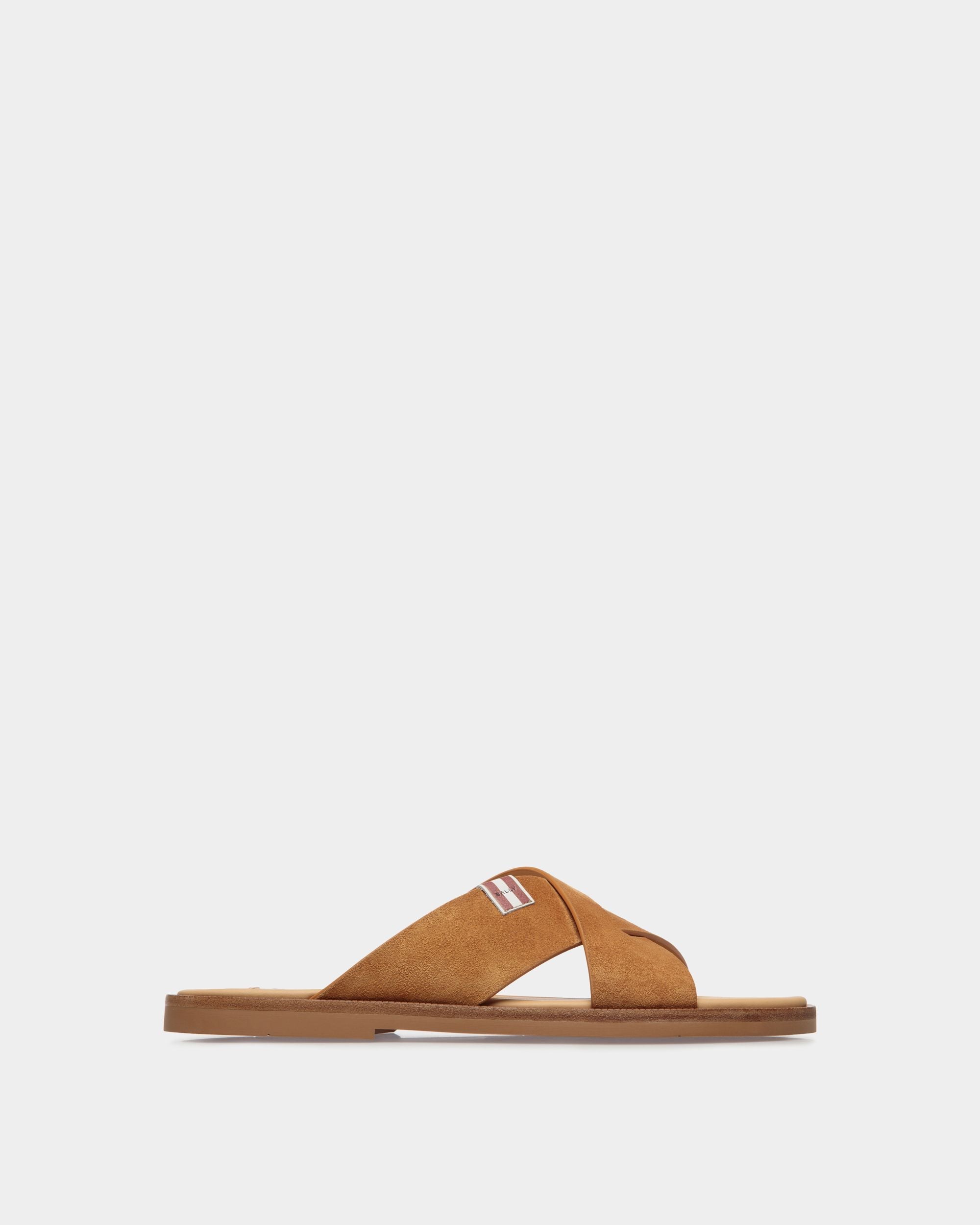 Bally Global - Sandale Glide En Daim Marron - Marron