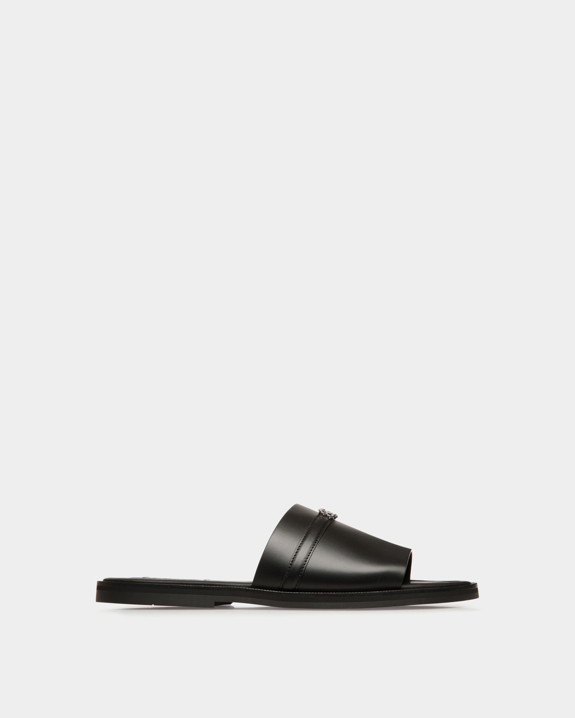 Bally Global - Glide Sandal in Black Leather - Black