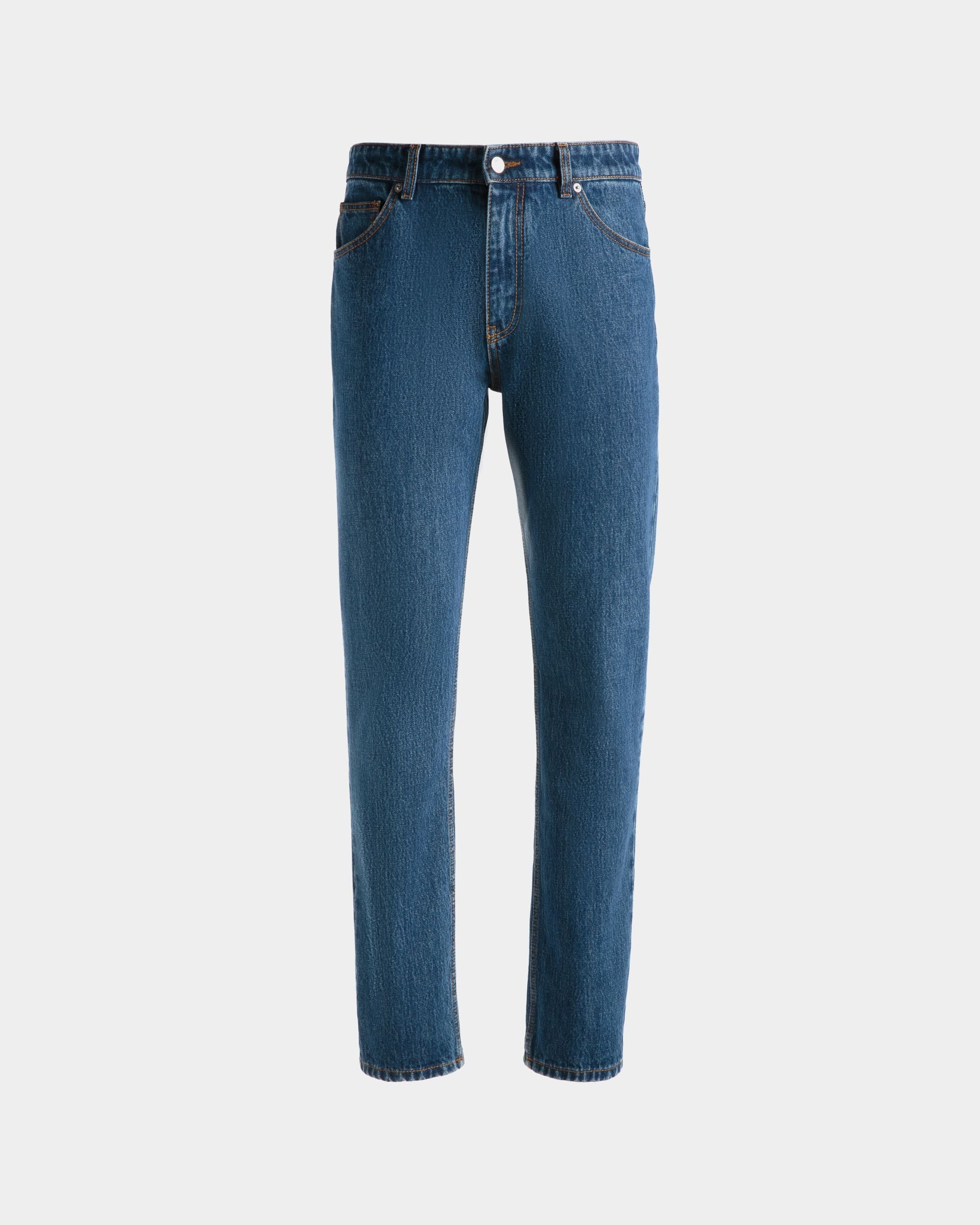 Bally Global - Pantalon En Denim De Coton Bleu - Bleu