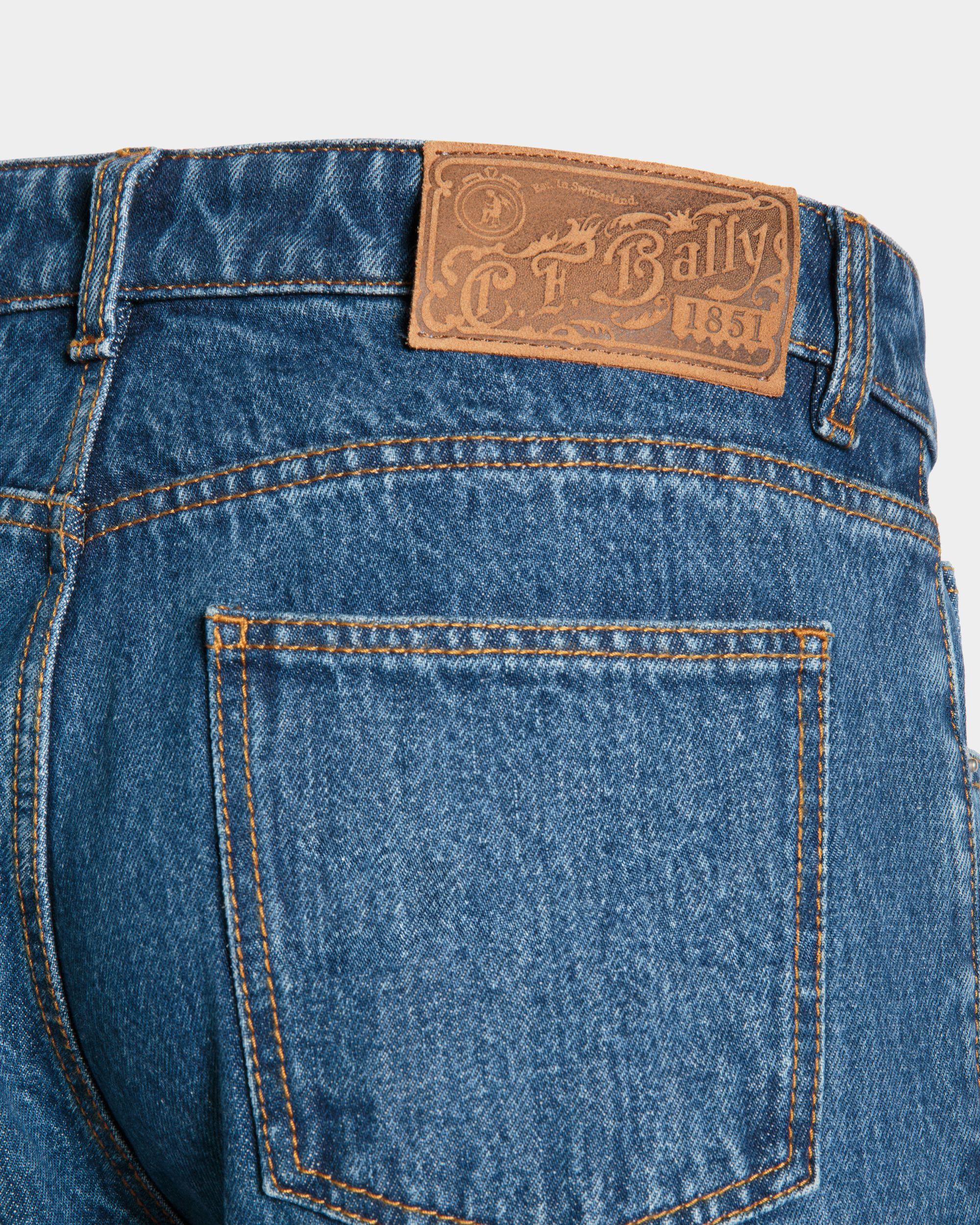 Bally Global - Pantalon En Denim De Coton Bleu - Bleu
