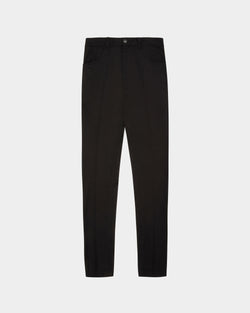 Cotton Mix Trousers In Black