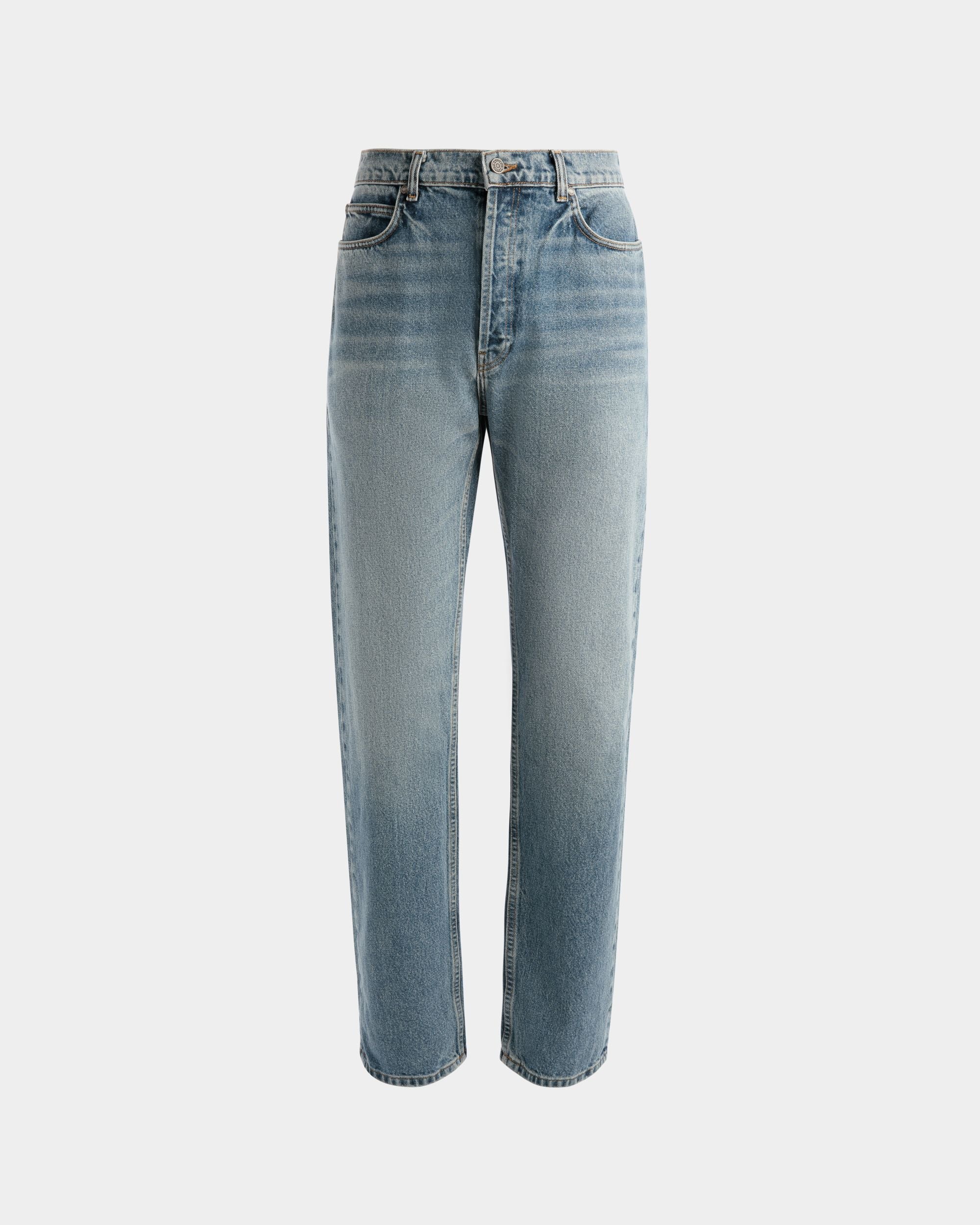 Bally Global - Straight Pants In Blue Denim - Blue