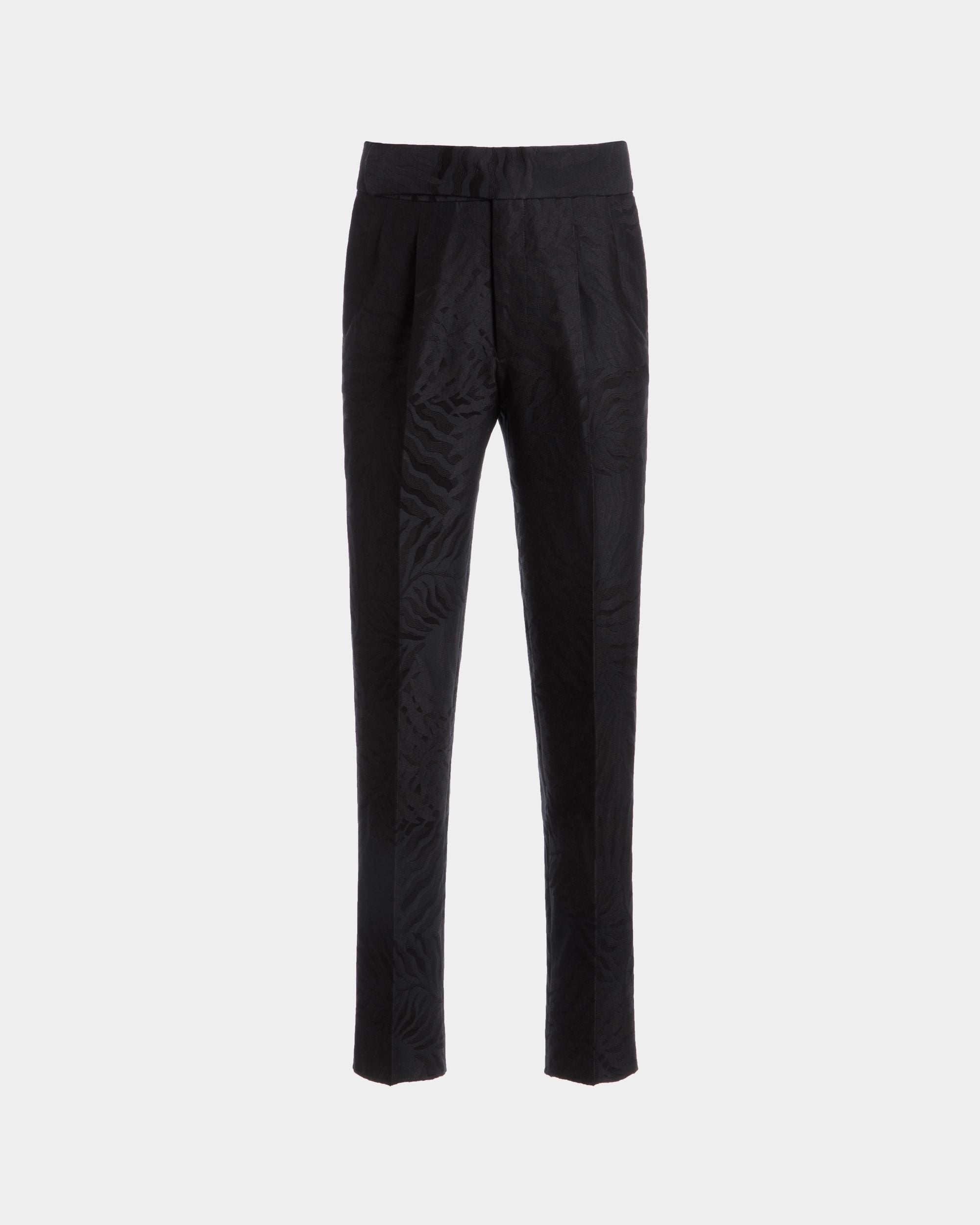 Bally Global - Pants in Black Cotton and Wool - Noir