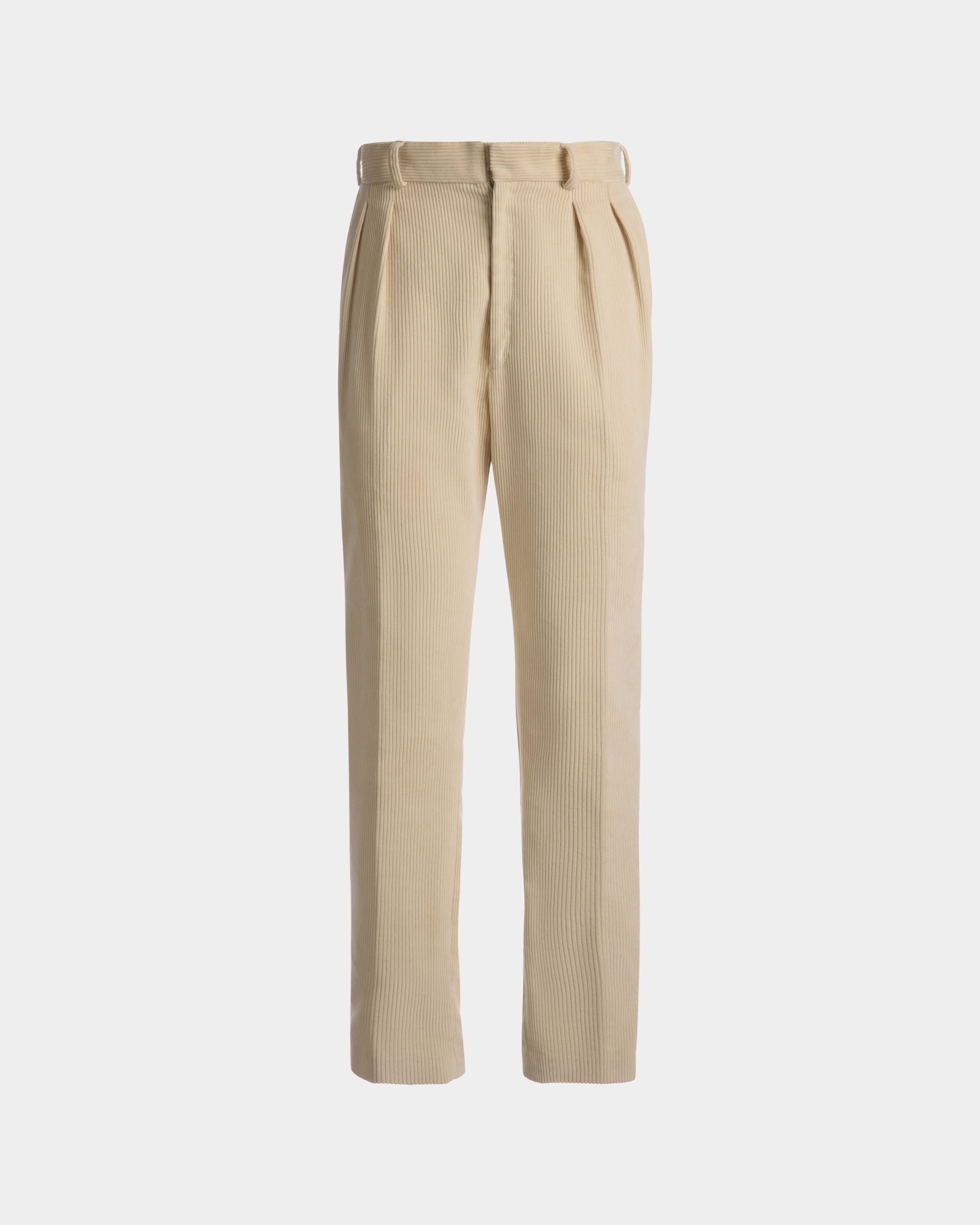 Bally Global - Tailored Straight Leg Pants In Bone Wool - White